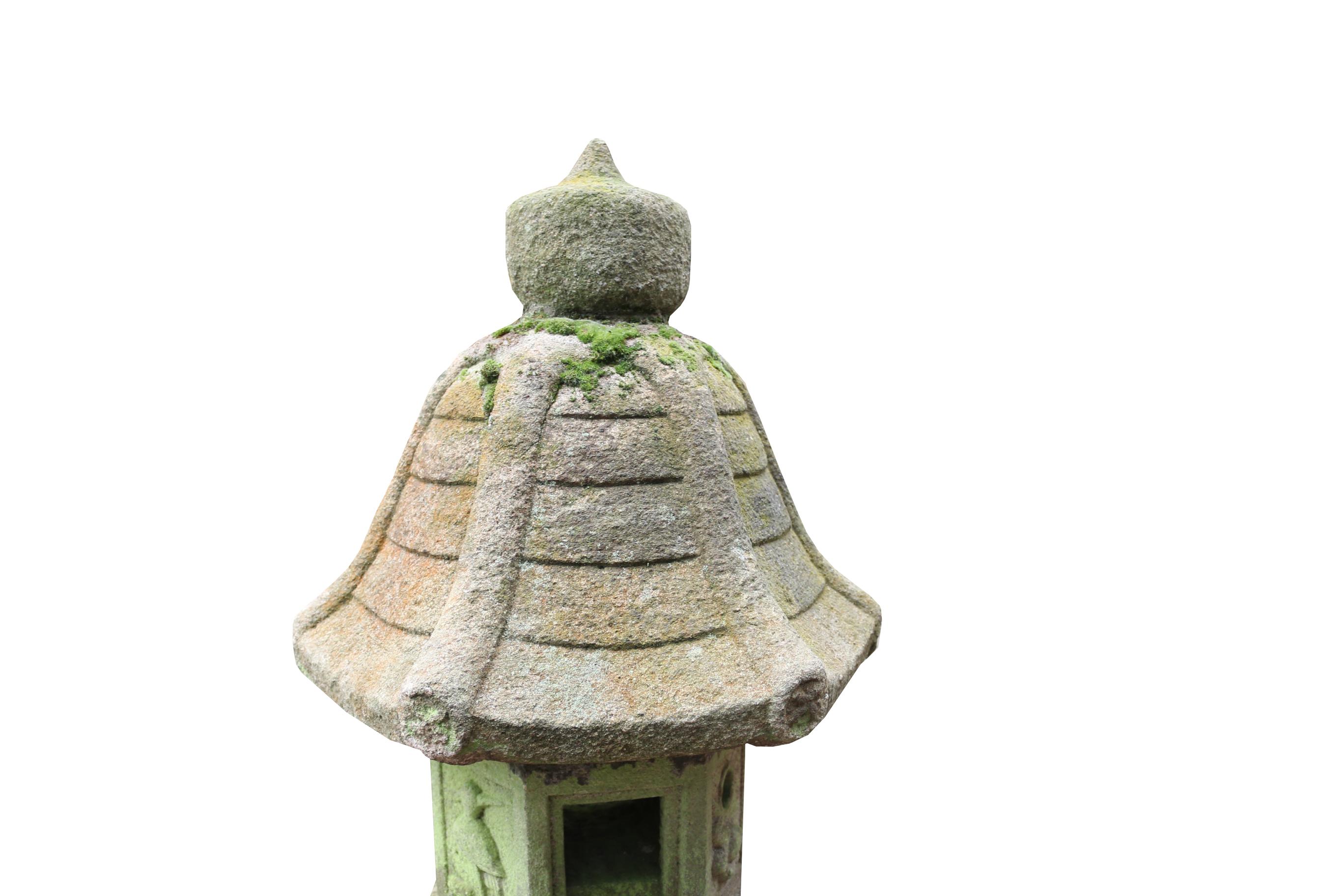About

A Japanese carved granite Kasuge / Kasugna or Toro lantern. Meji Period (1868-1912). Hand carved from Granite. This was reclaimed from a private residence in the south of England.

Condition Report

Structurally good, with no cracks or