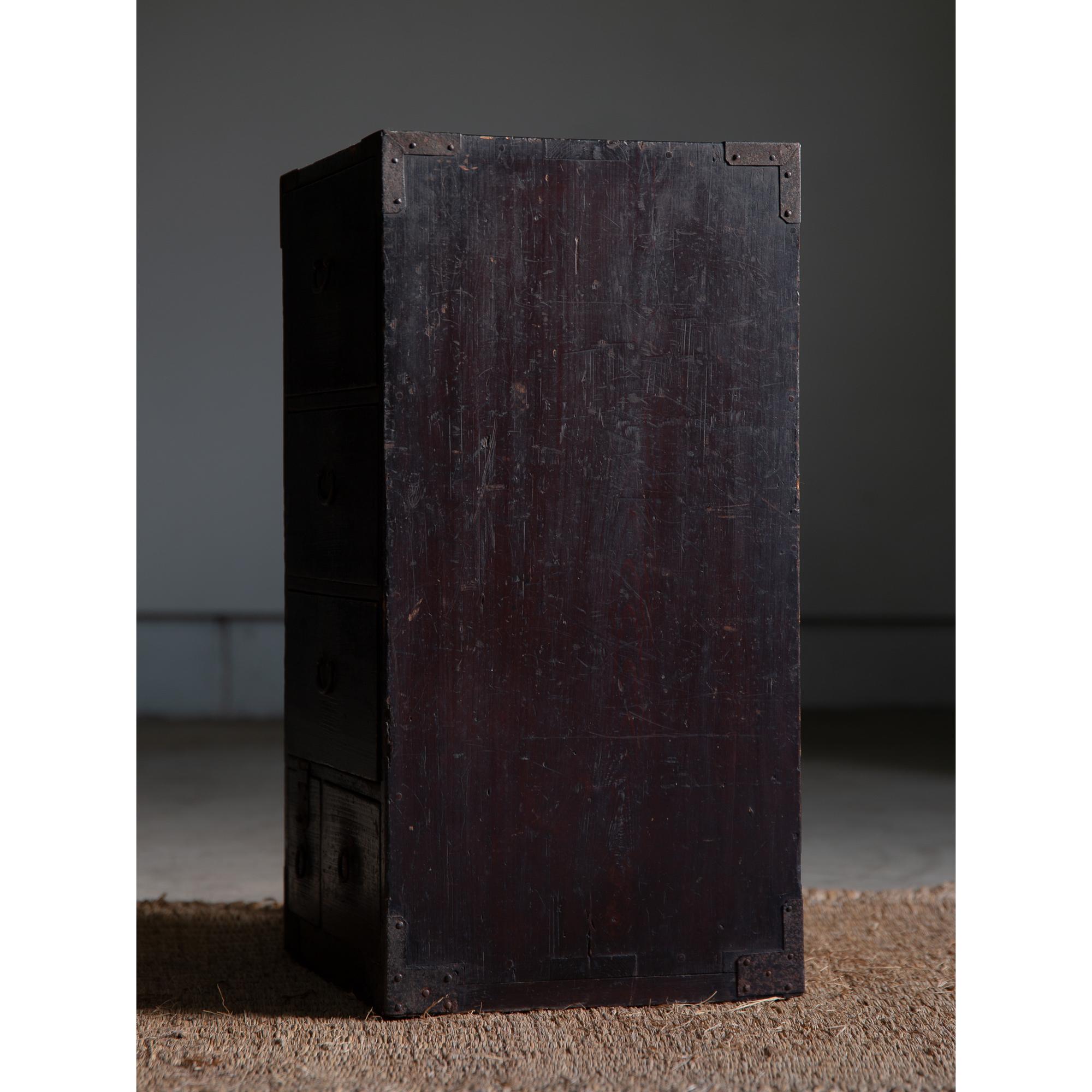 Antique gyosho tansu Japanese peddler's backpack of drawers Edo-Meiji 1860s-1910 7