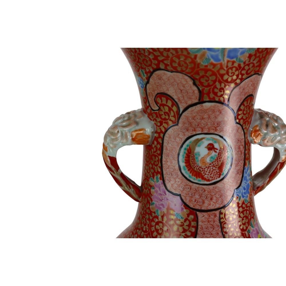 Antique Japanese Hand Painted Porcelain Floor Vase 19thC im Angebot 5