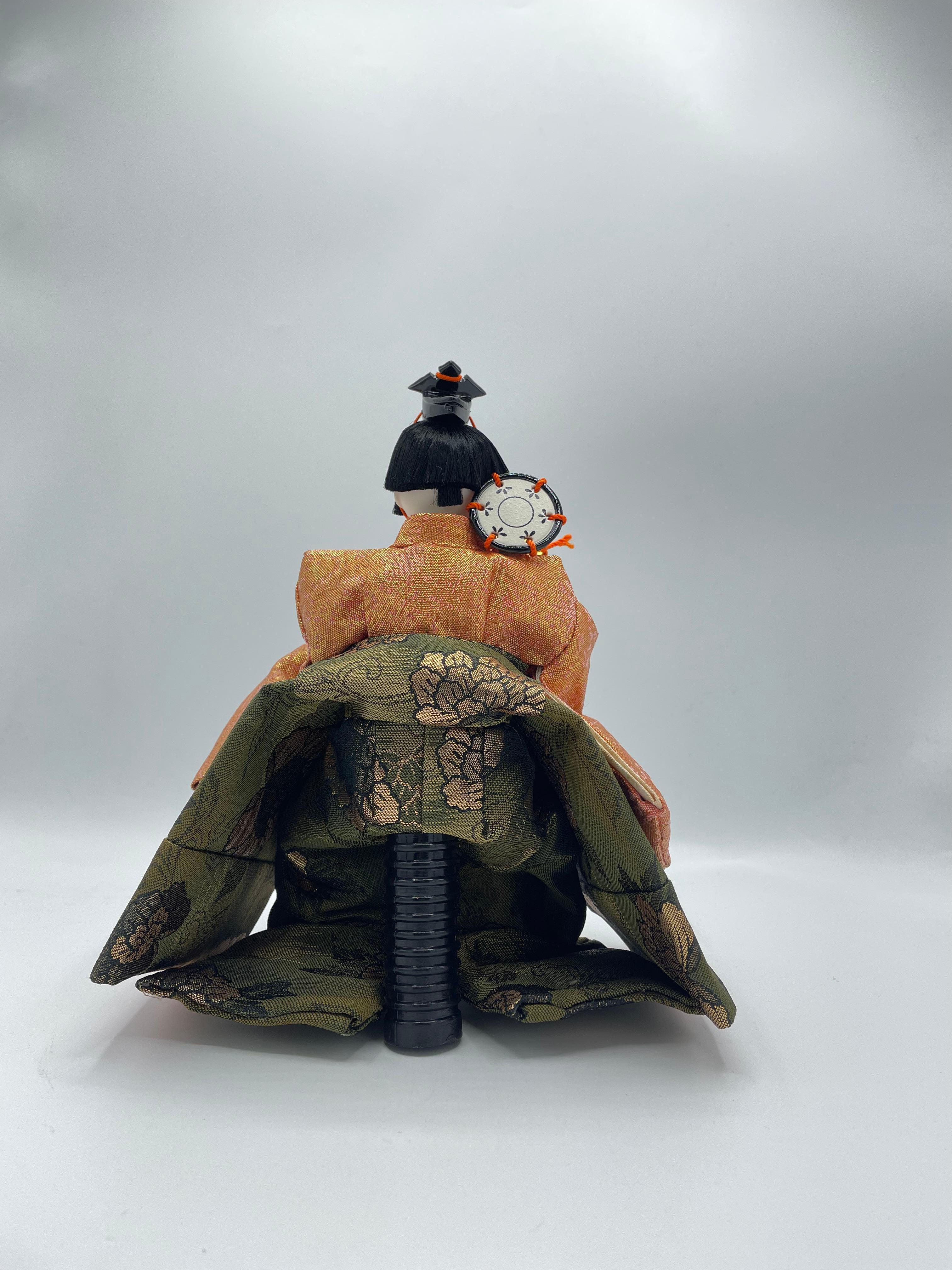 Antike japanische Hinamatsuri-Puppe „Goninbayashi“ Trommel 1980er Jahre (Japanisch) im Angebot