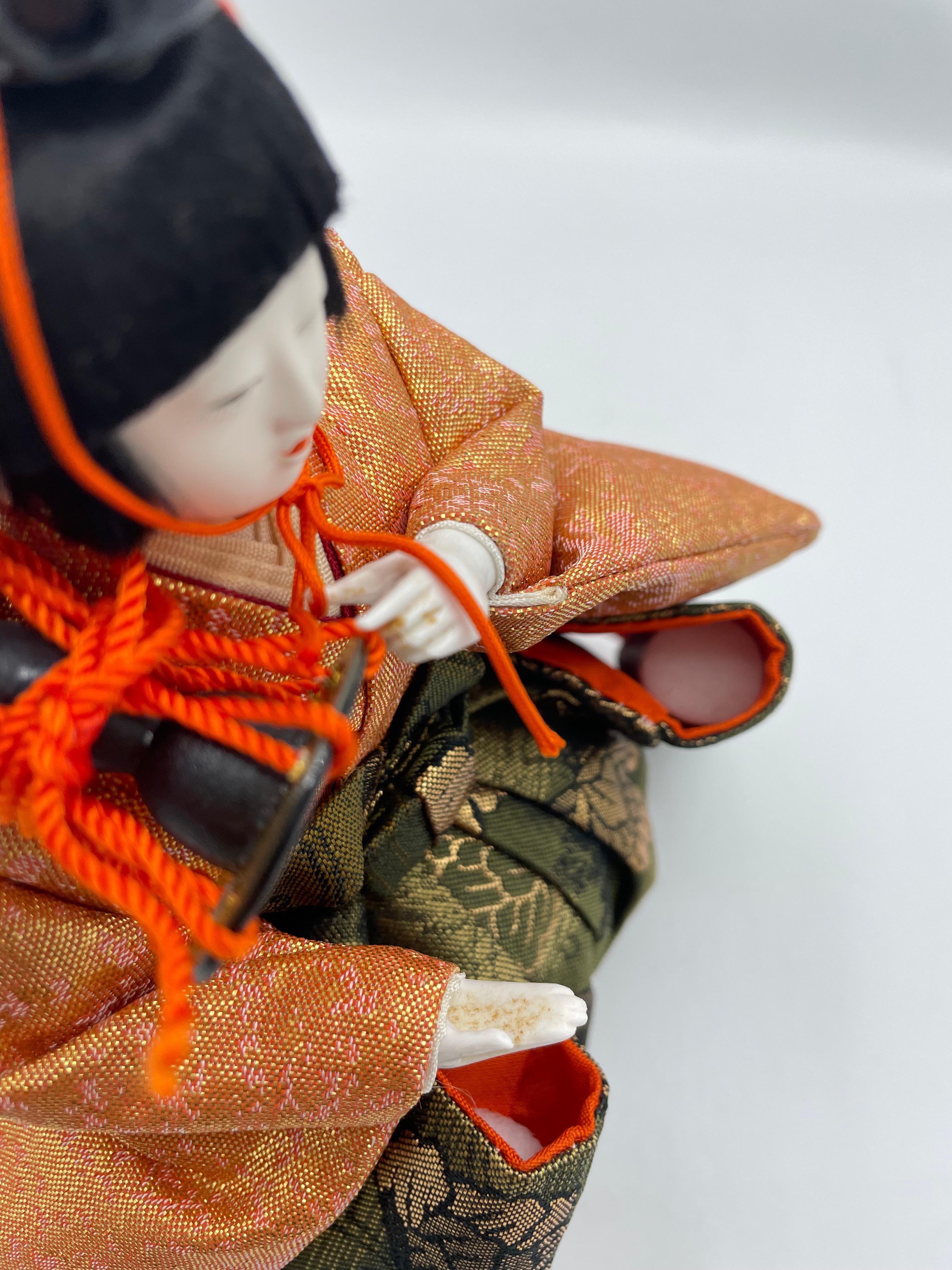 Antique Japanese Hinamatsuri Doll 'Goninbayashi' Drum 1980s For Sale 2