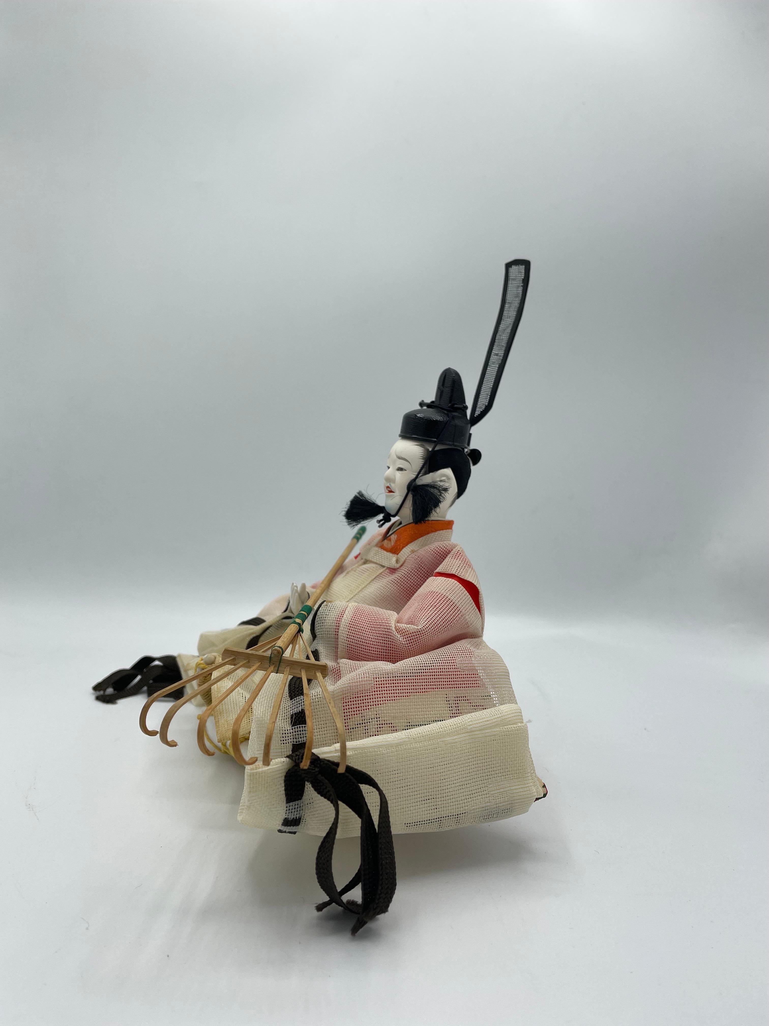 Antique Japanese Hinamatsuri Doll 'Shicho' Nakijyogo 1980s In Fair Condition For Sale In Paris, FR
