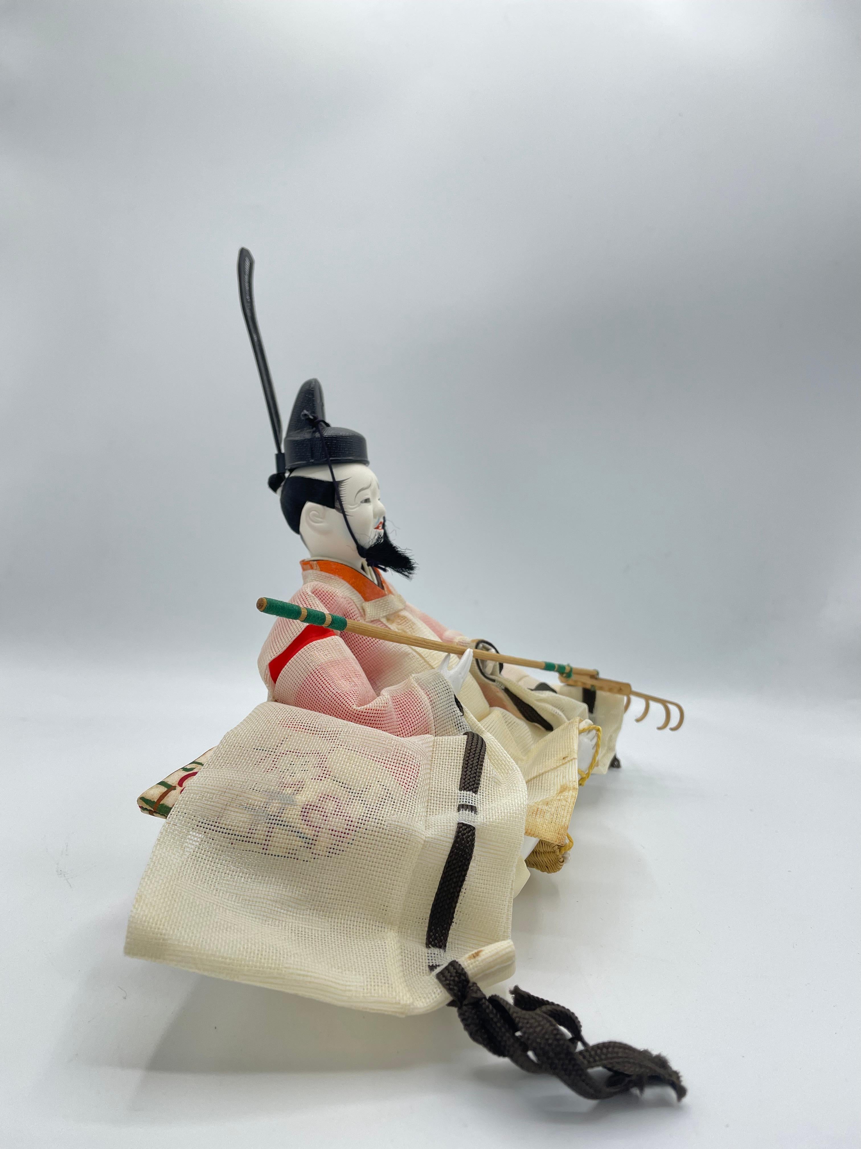 Cotton Antique Japanese Hinamatsuri Doll 'Shicho' Nakijyogo 1980s For Sale