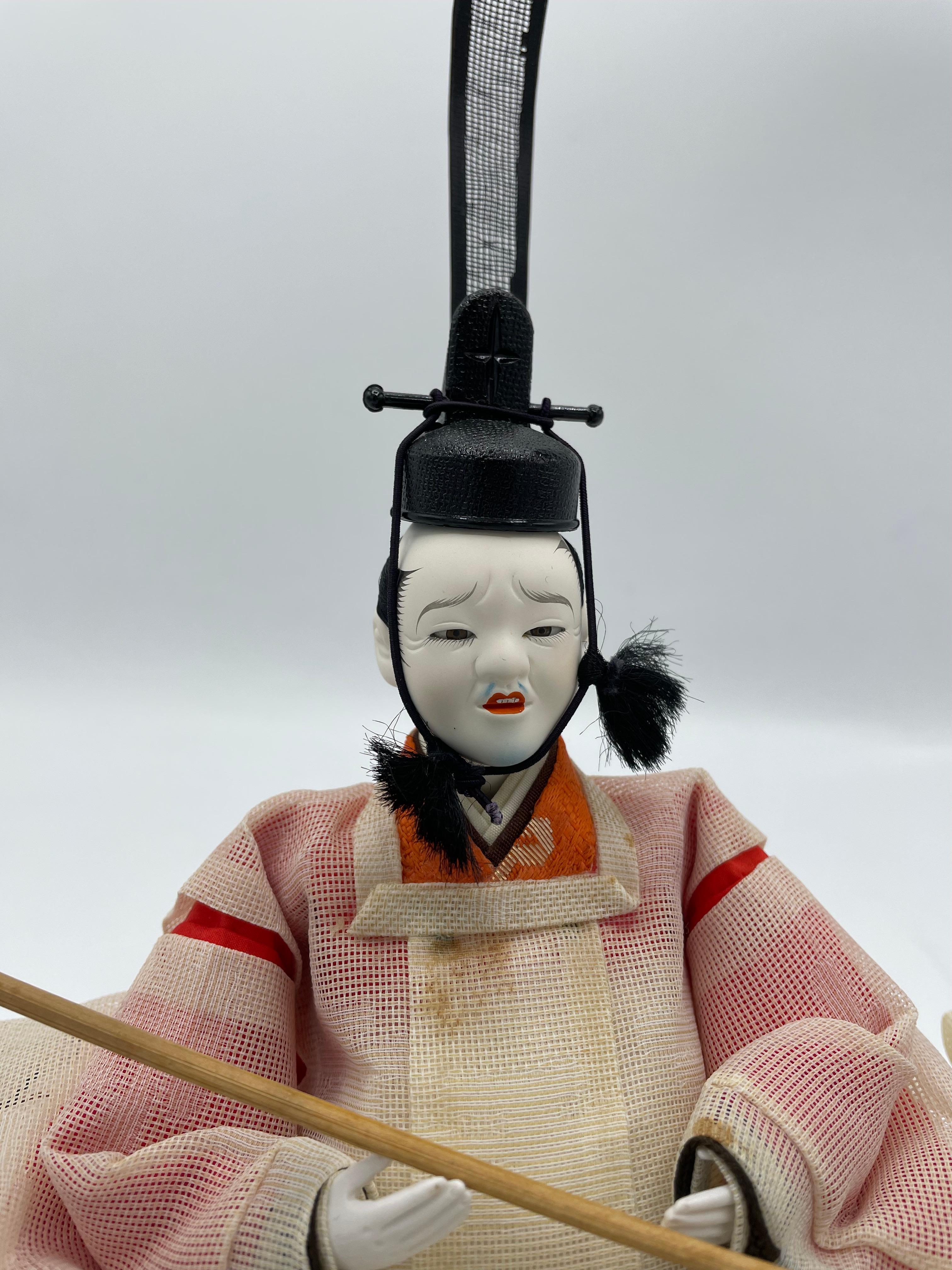 Antike japanische Hinamatsuri-Puppe 'Shicho' Nakijyogo 1980er Jahre (Baumwolle) im Angebot