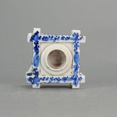 Antique Japanese Hirado Porcelain Ink Pot Well Scholar Table, 19th Cen