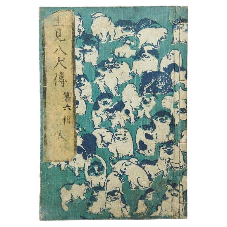 Livre d'histoire japonais ancien de l'ère Meji, circa 1827