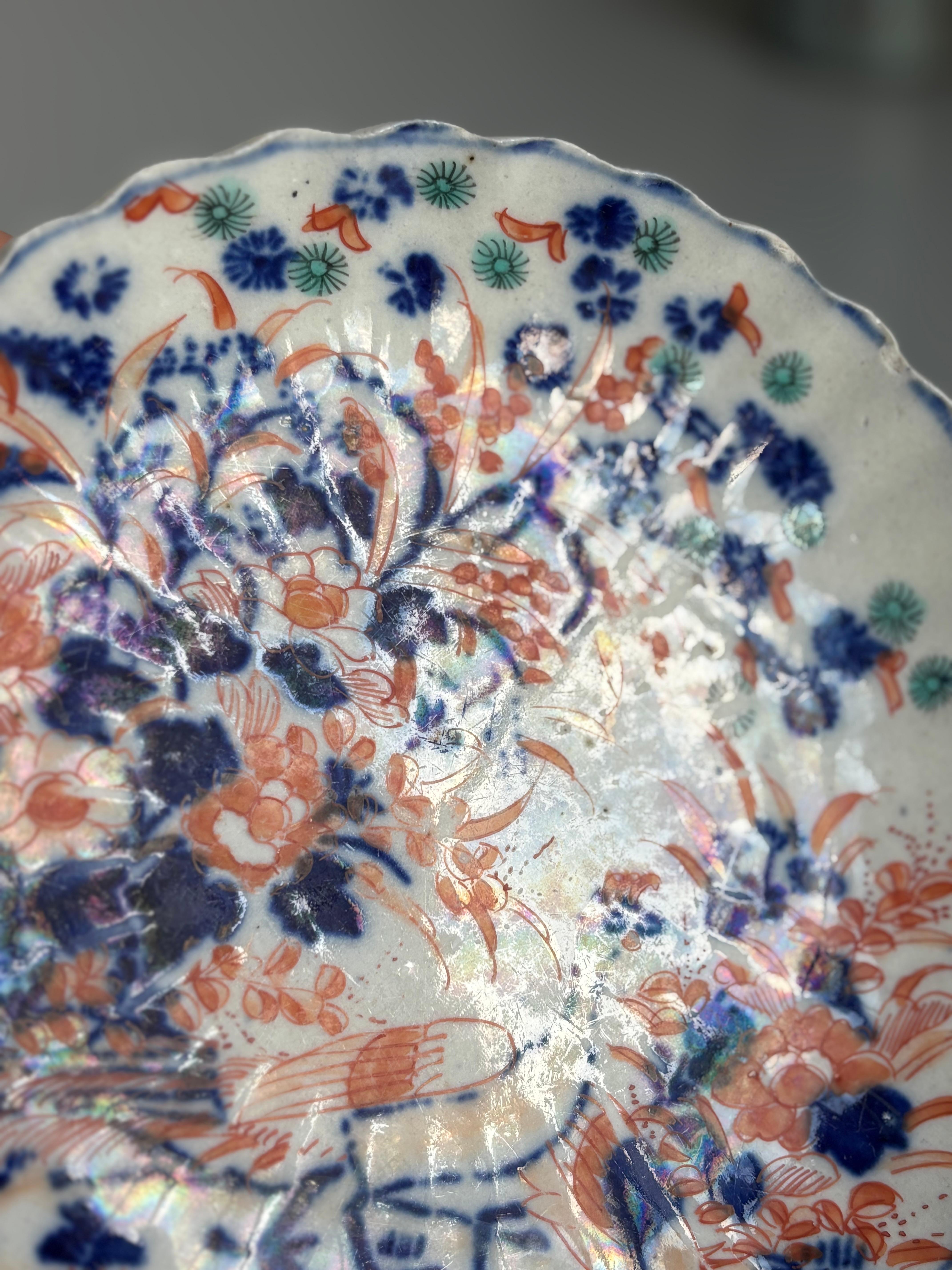 Antique Japanese Imari Arita Ware Porcelain Dish, 19th Century siglo XIX en venta