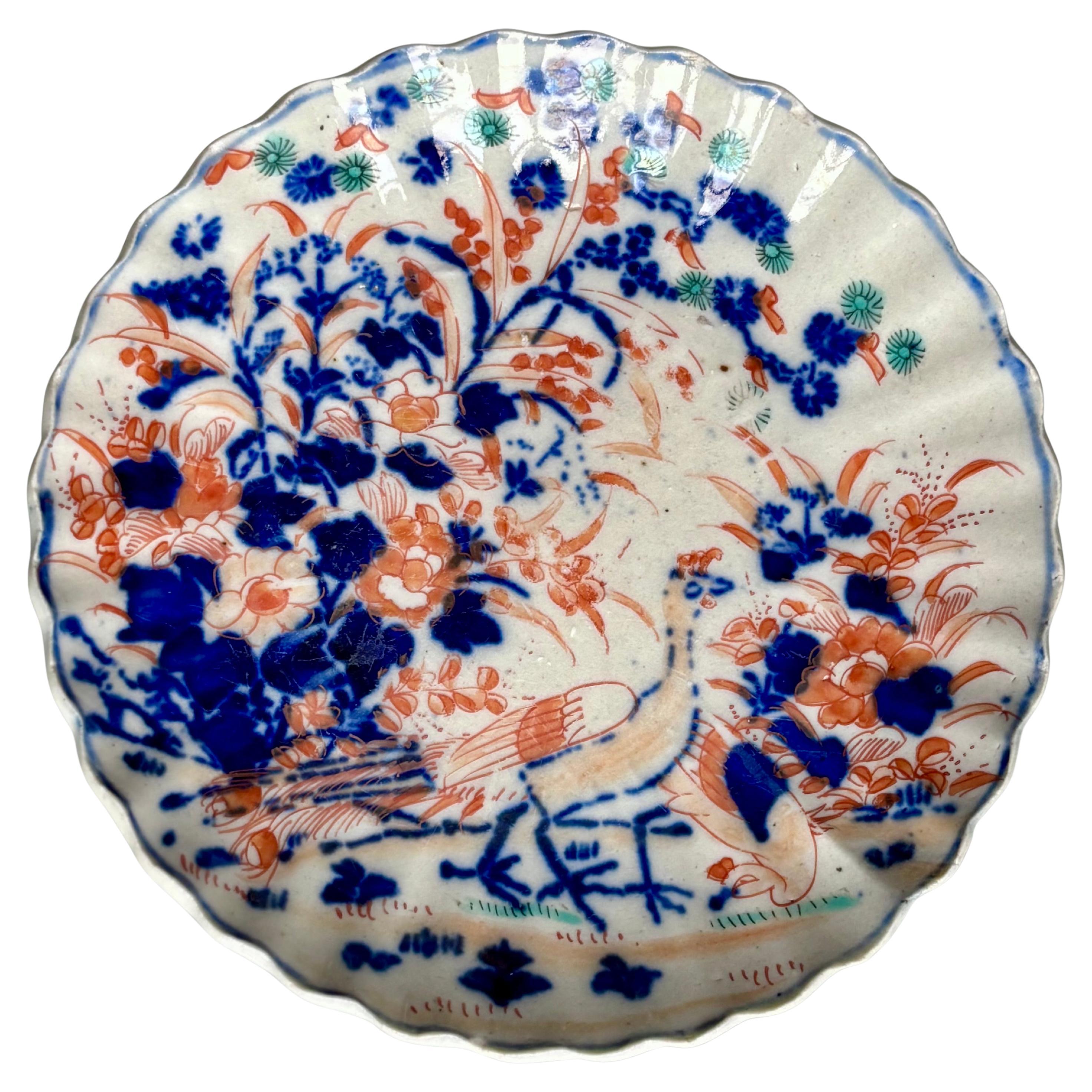 Antique Japanese Imari Arita Ware Porcelain Dish, 19th Century en venta