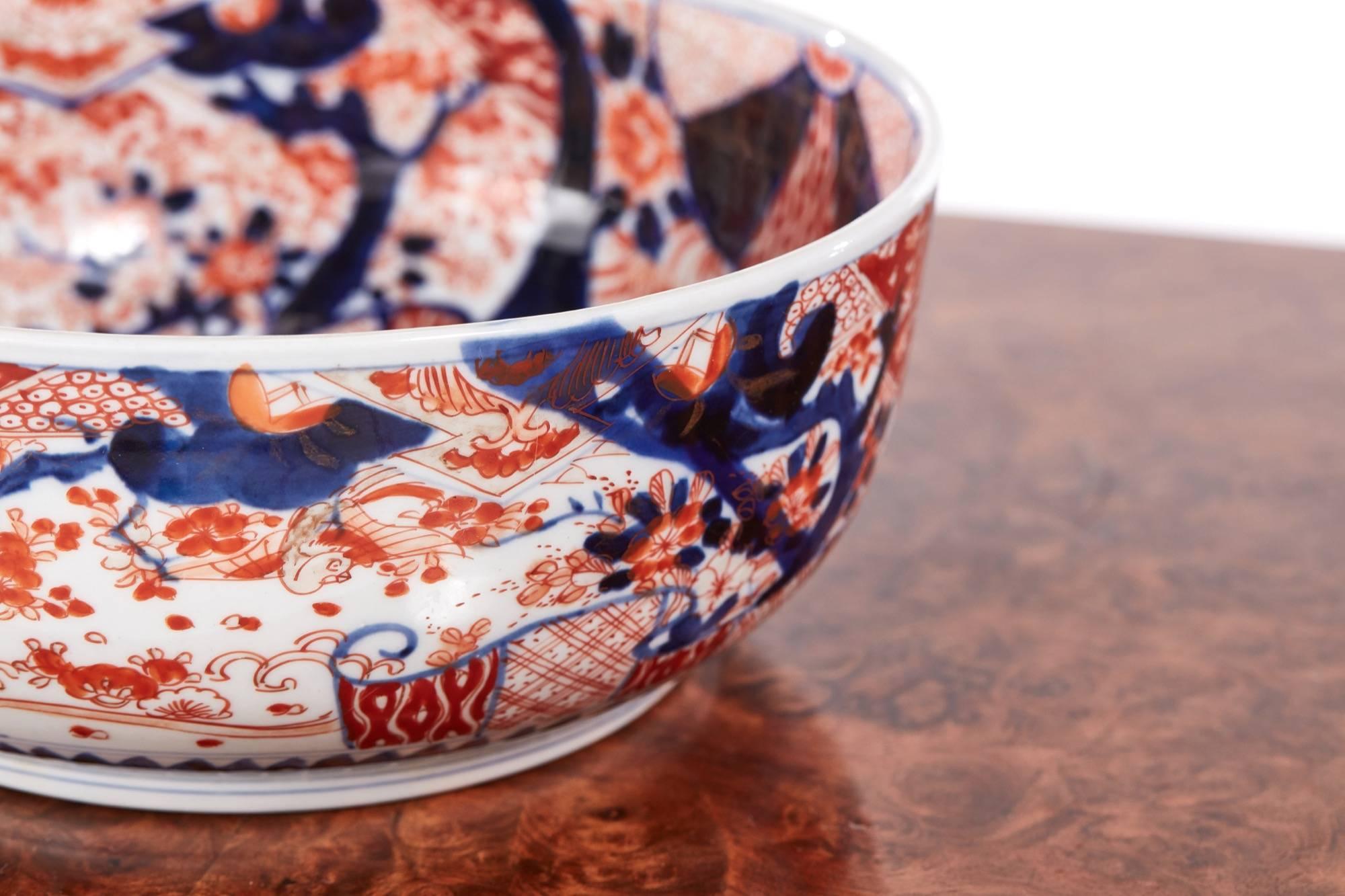 antique imari bowl