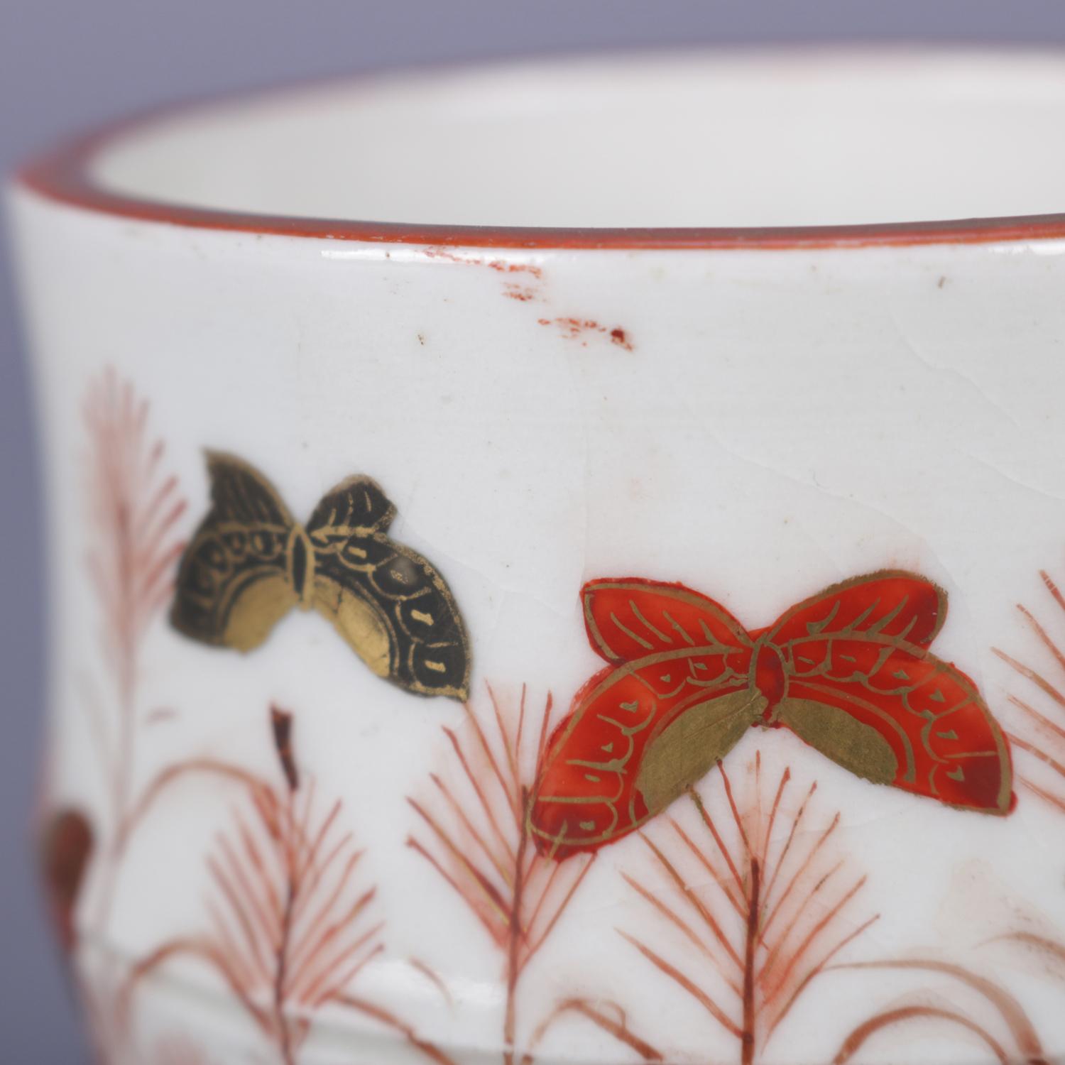 Antique Japanese Imari Hand Painted and Gilt Porcelain Brush Wash, Signed 9