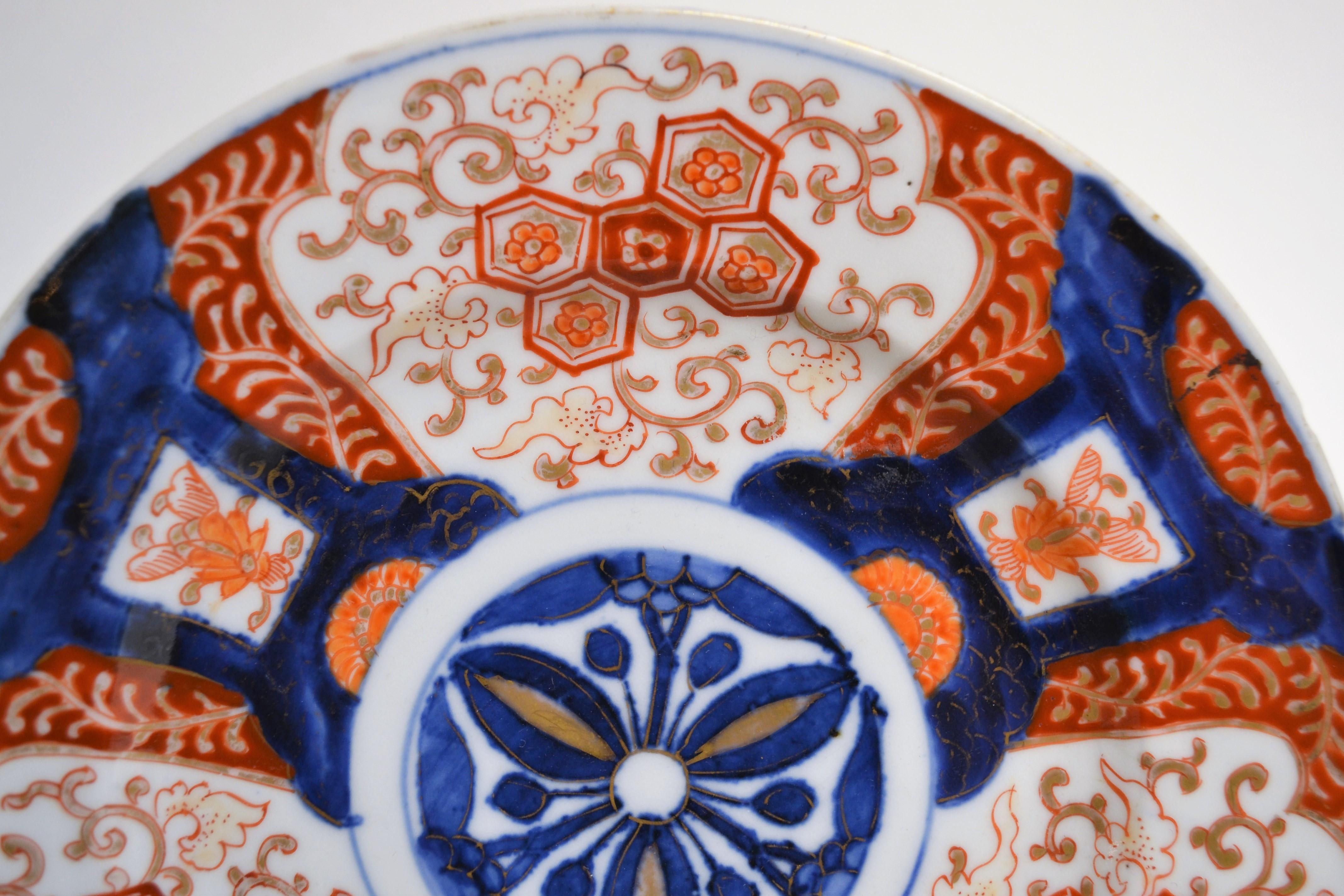 A lovely plate typical of the handsome and appealing Imari style.