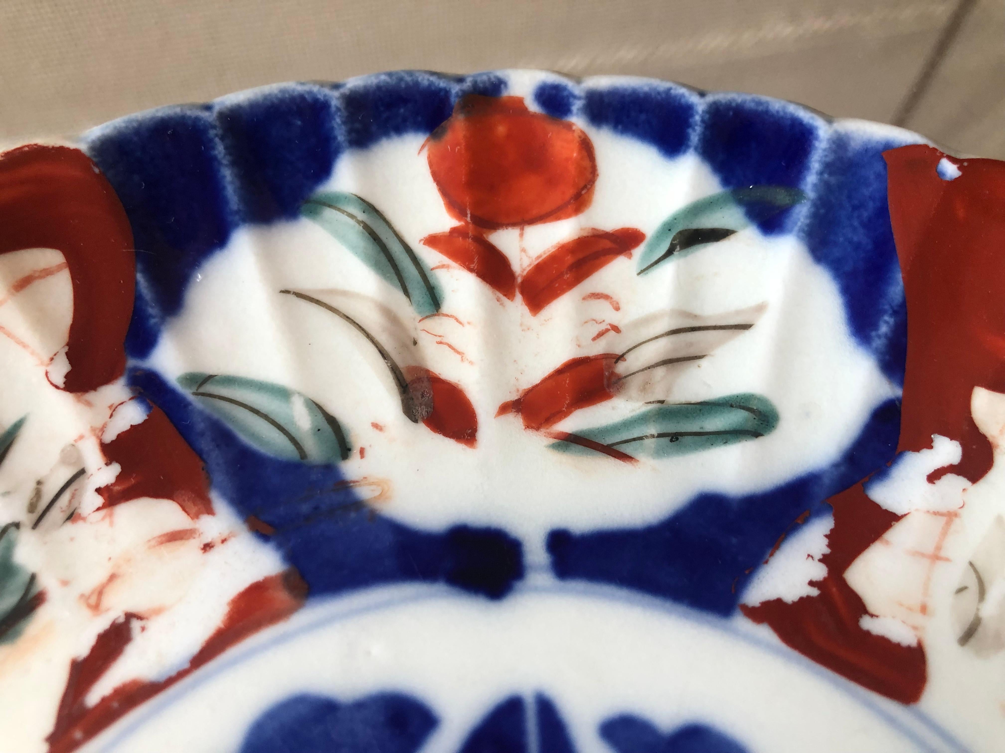 Hand-Painted Antique Japanese Imari Plate For Sale