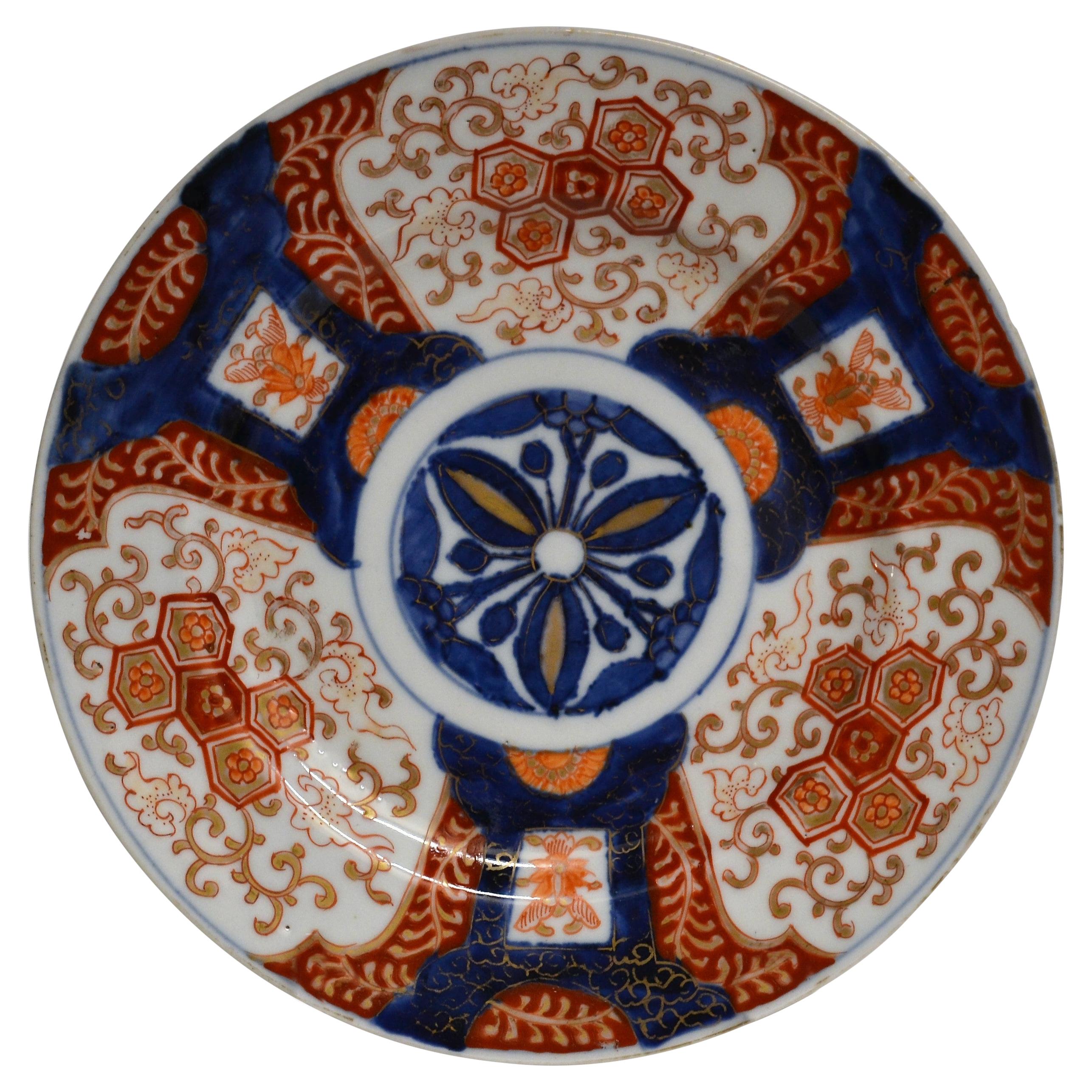 Assiette japonaise antique en Imari en vente