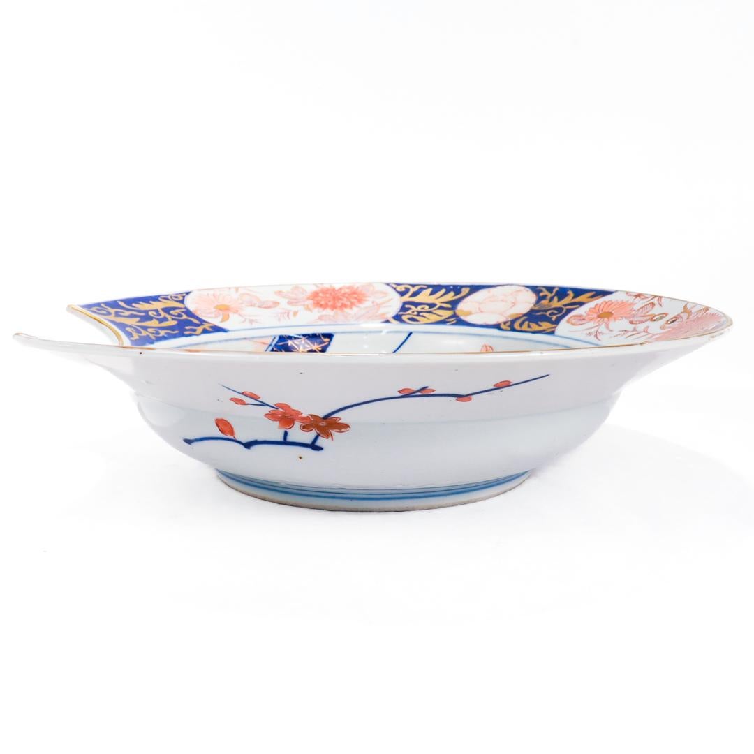 Antique Japanese Imari Porcelain Barber's Bowl For Sale 5