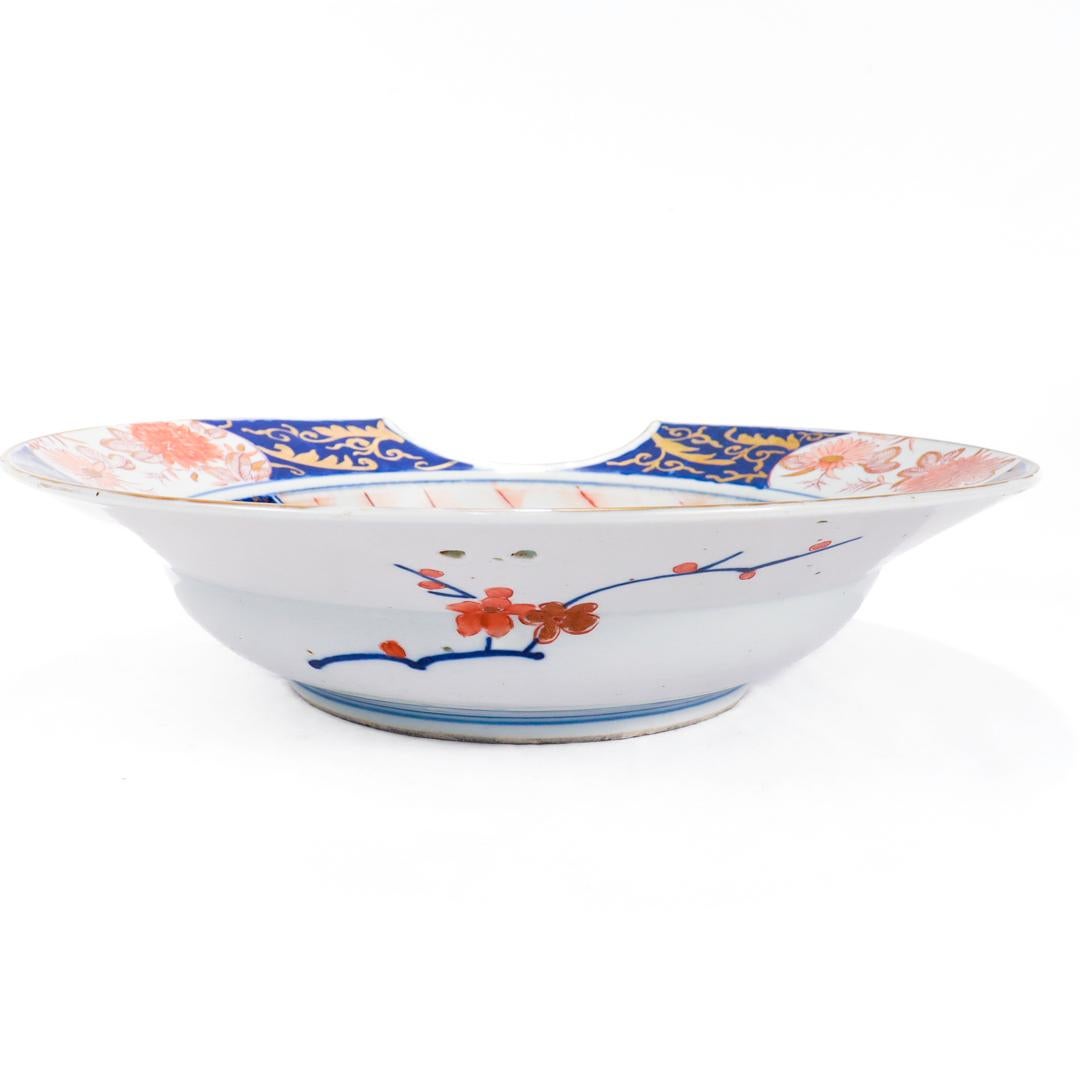 Antique Japanese Imari Porcelain Barber's Bowl For Sale 6