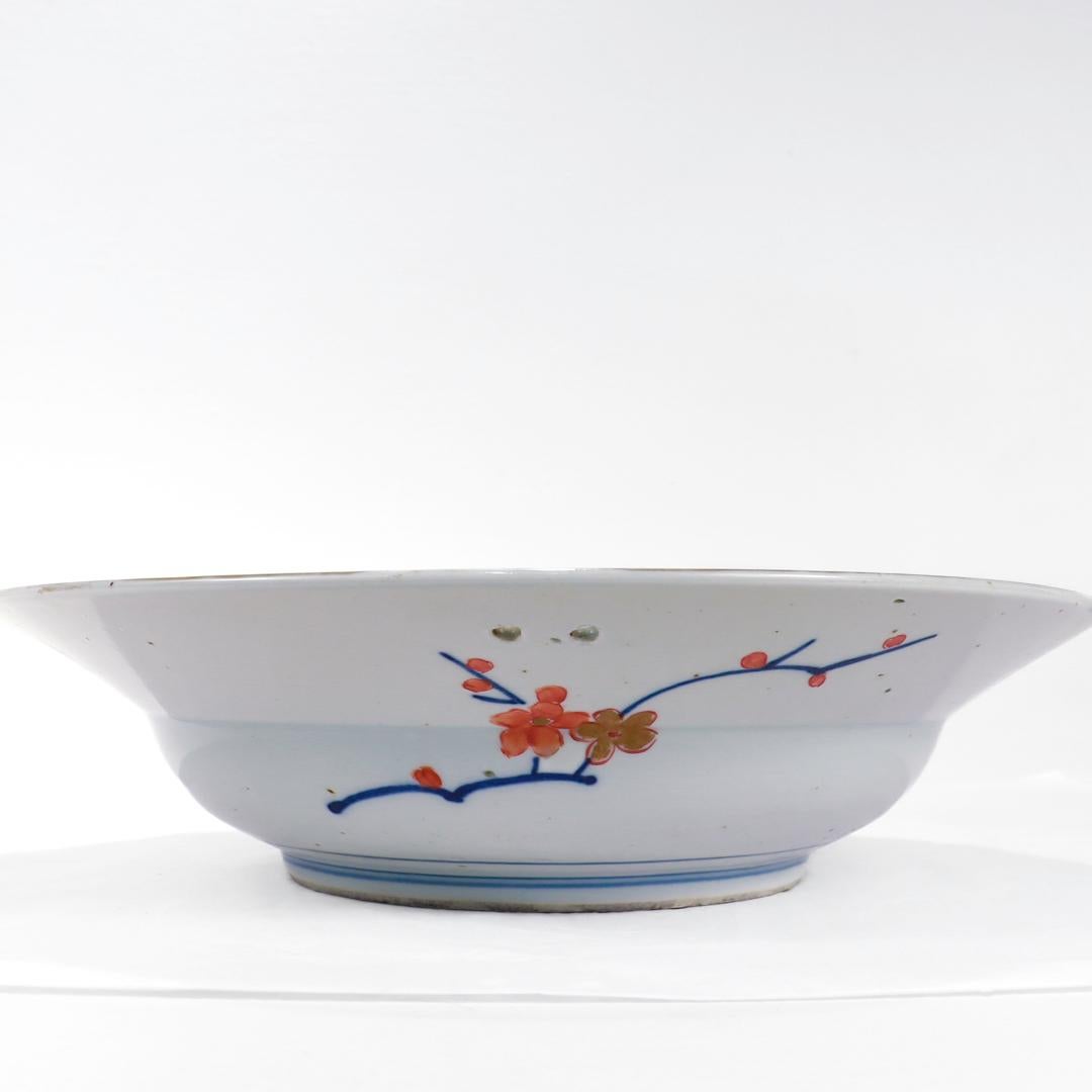 Antique Japanese Imari Porcelain Barber's Bowl For Sale 8