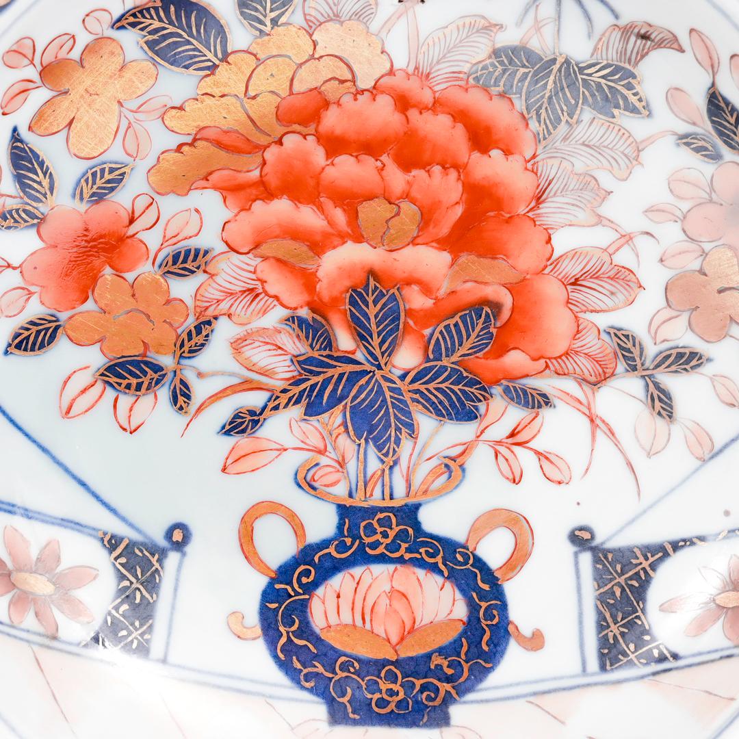 Antique Japanese Imari Porcelain Barber's Bowl For Sale 9