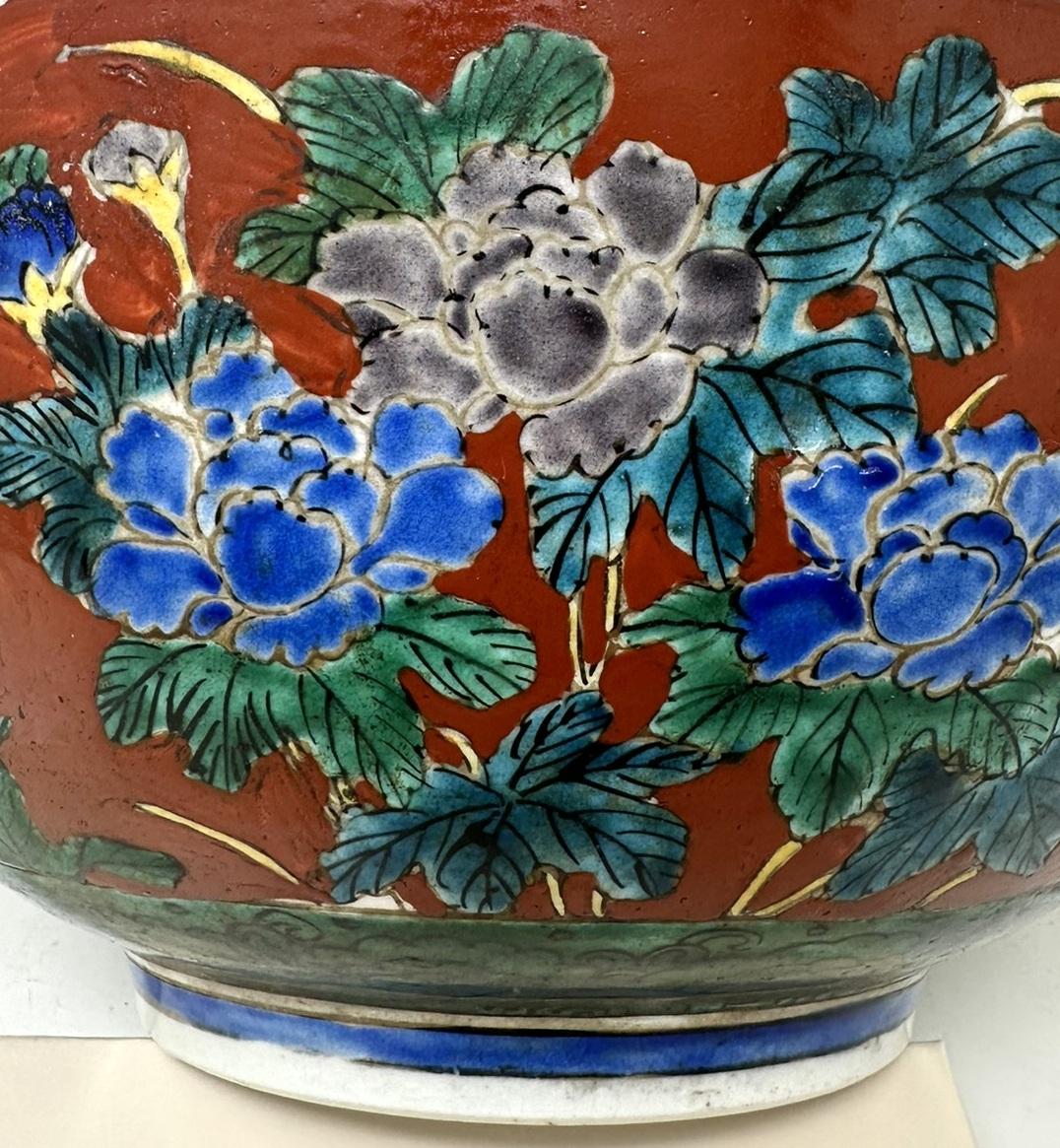 Antique Japanese Imari Porcelain Bowl Charger Centerpece Fukazawa Koransha Japan 4