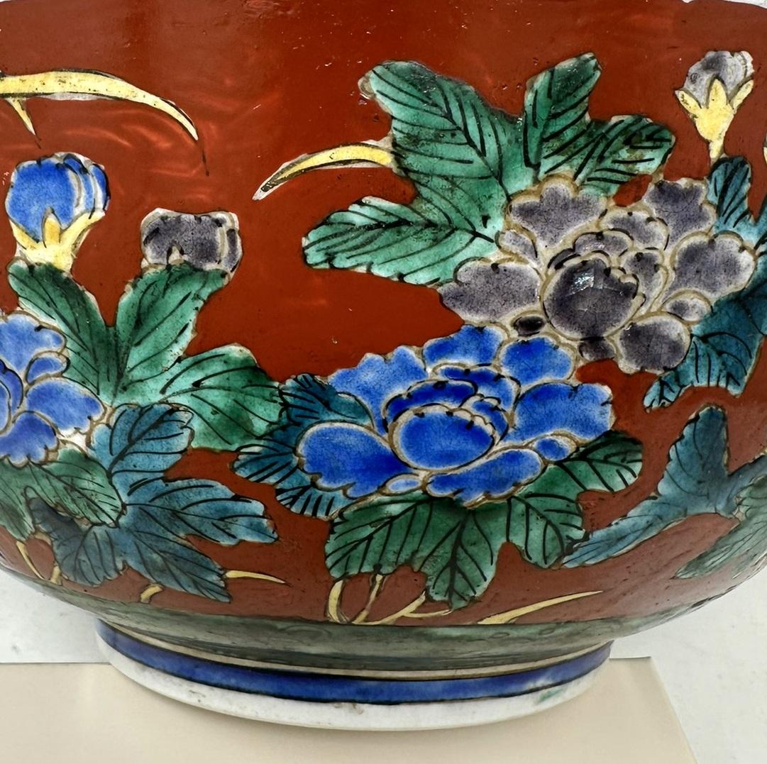 Antique Japanese Imari Porcelain Bowl Charger Centerpece Fukazawa Koransha Japan 3