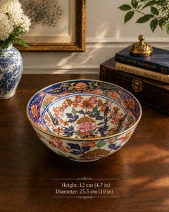 Antike japanische Imari Porcelain Schale Dekorative Meiji Periode Tafelaufsatz