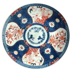 Antique Japanese Imari Porcelain Hand Painted Porcelain Charger C1920