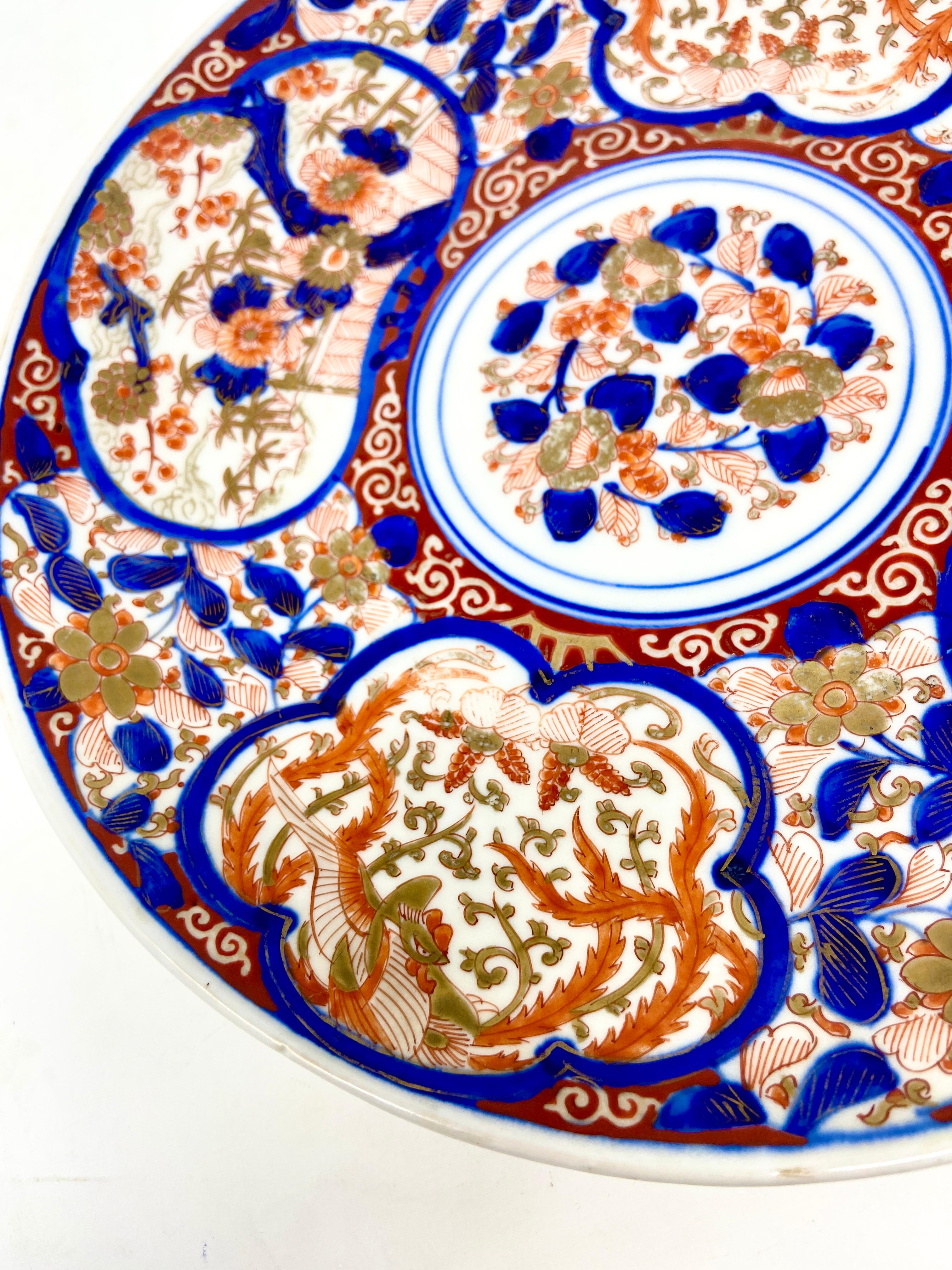 Antique Japanese Imari Porcelain Plate #7 Circa 1890's In Good Condition In New Orleans, LA