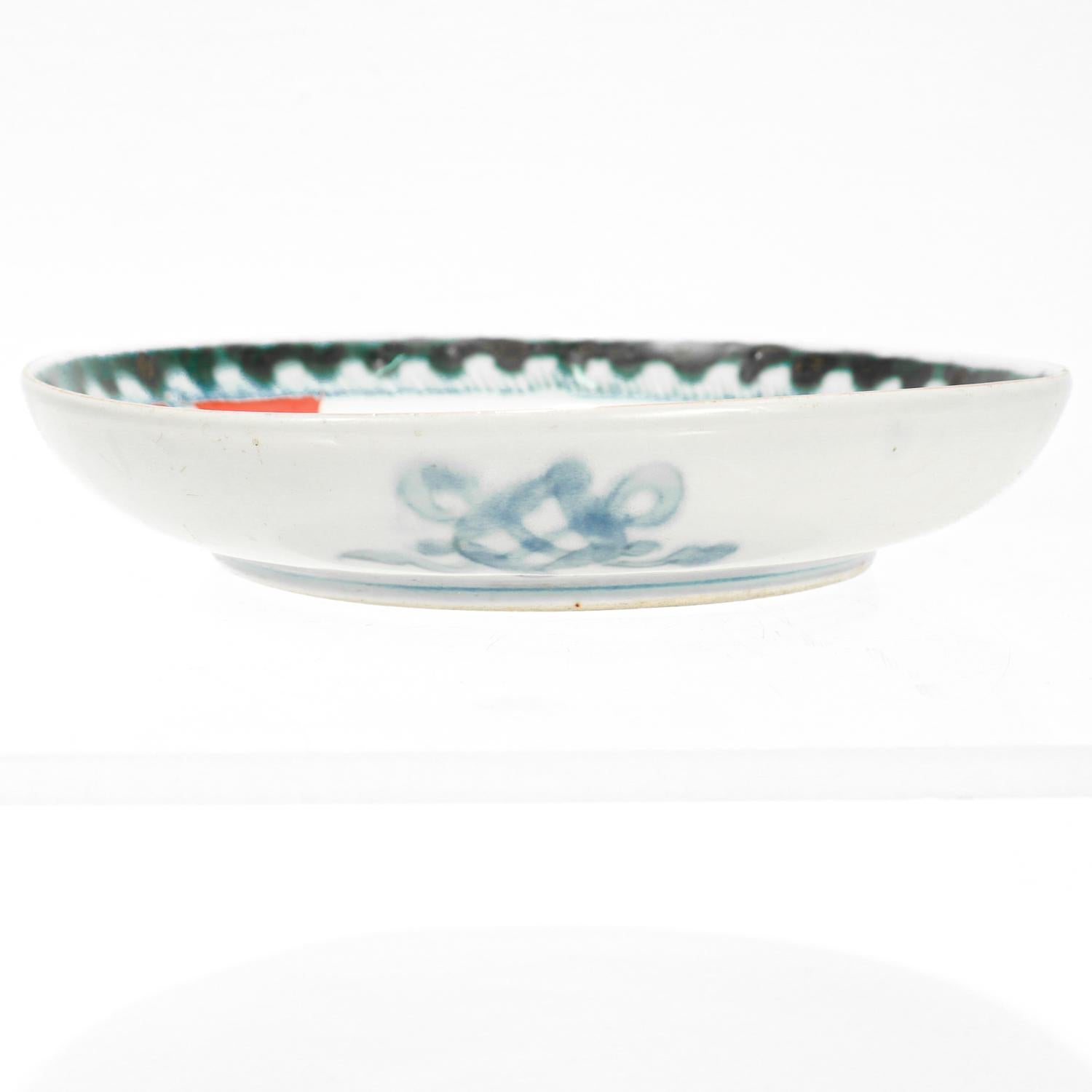 Antiker japanischer Imari Porcelain Teller oder Schale (Porzellan) im Angebot