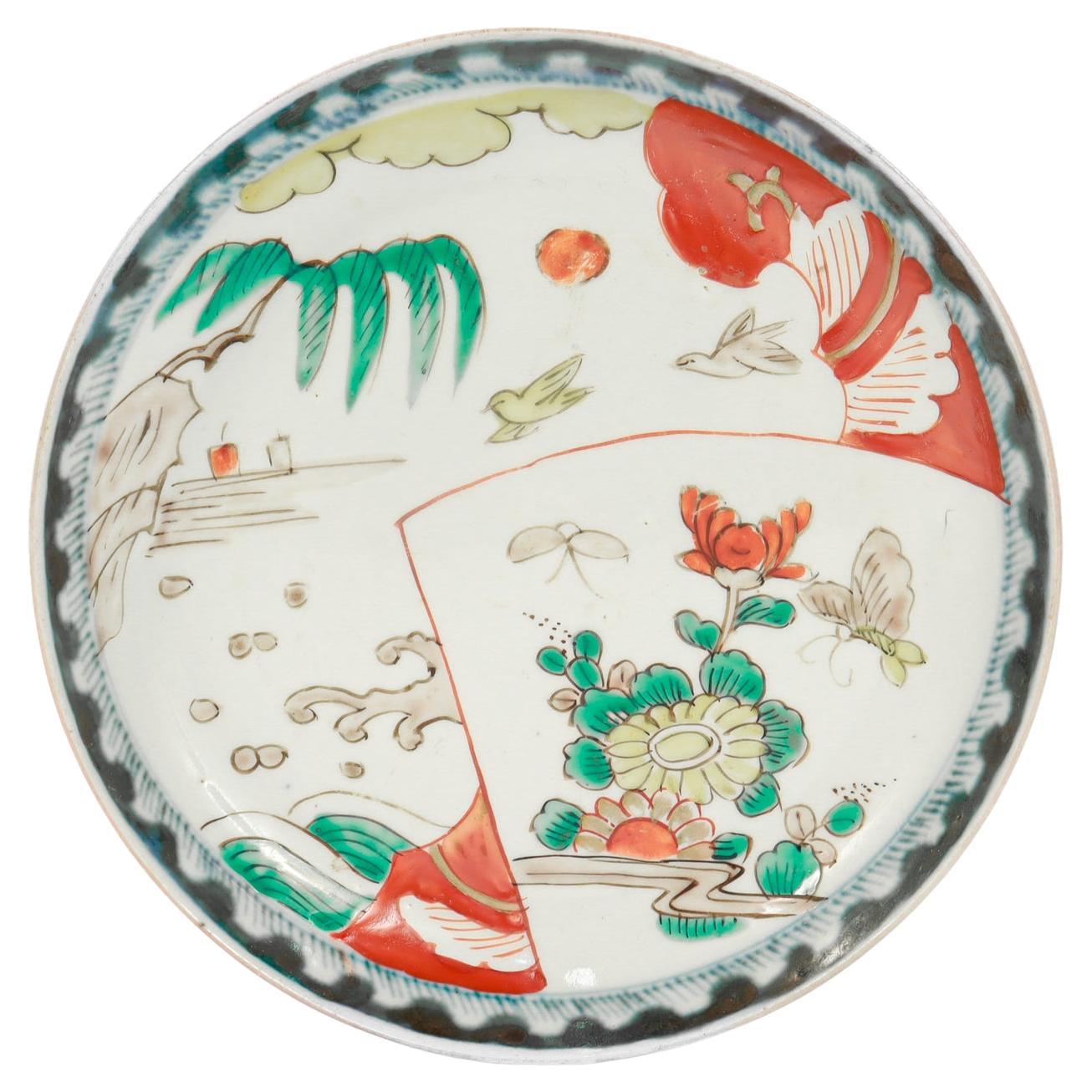 Antique Japanese Imari Porcelain Plate or Dish For Sale