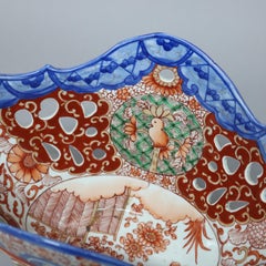 Antique Japanese Imari Porcelain Reticulated Compote, circa 1900