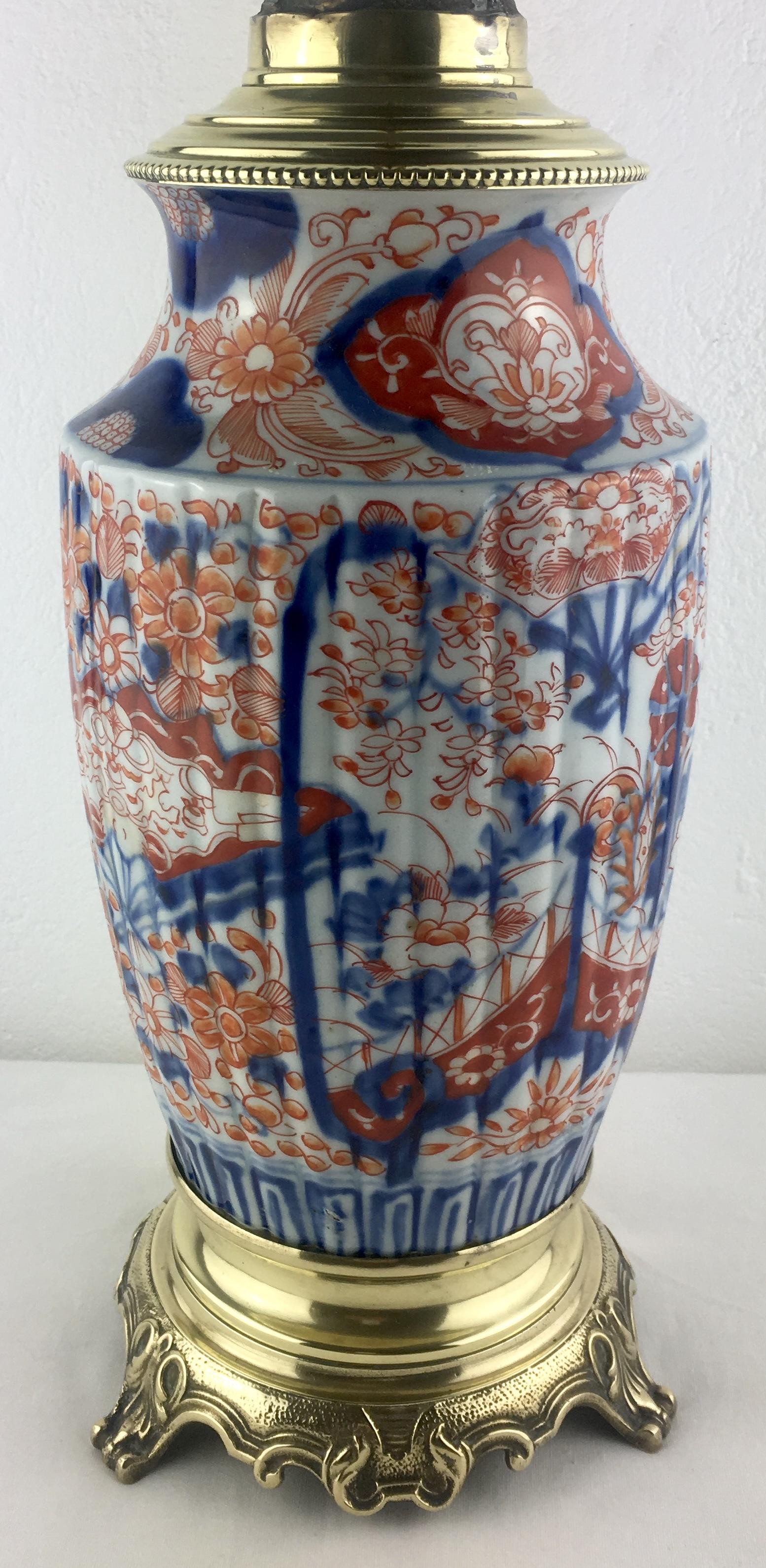 Japanese Imari Porcelain Vase Converted Table Lamp  2