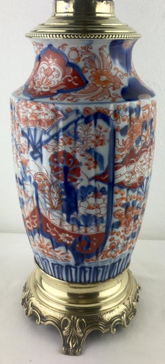 Japanese Imari Porcelain Vase Converted Table Lamp