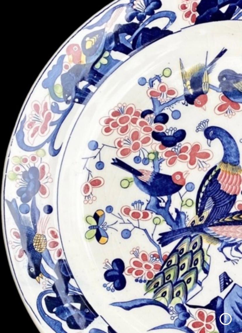 Hand-Painted Antique Japanese Imari Style Charger  For Sale