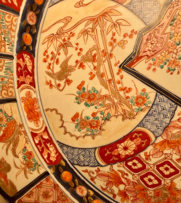 Antique Japanese Imari Unusually Large Plate, circa 187080 For Sale at 1stDibs