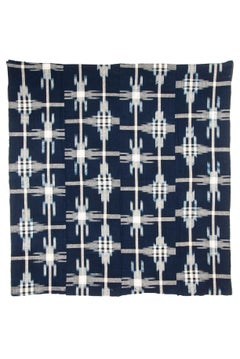 Antique Japanese Indigo-Dyed Double Ikat Futon Cover