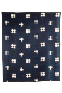 Antique Japanese Indigo-Dyed Double Ikat Futon Cover