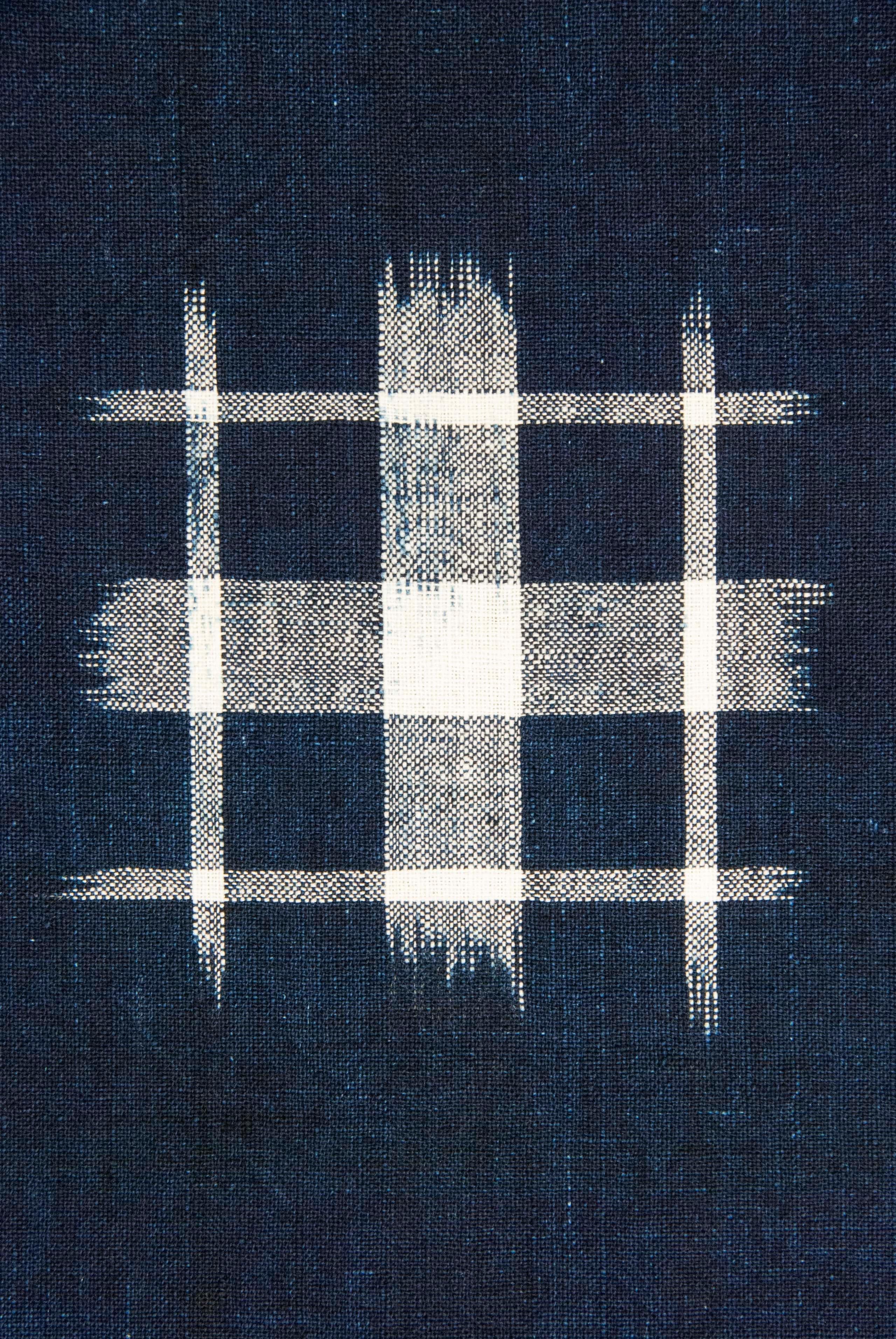Antiker japanischer indigoblauer doppelseitiger Ikat Futon-Deckel (20. Jahrhundert) im Angebot