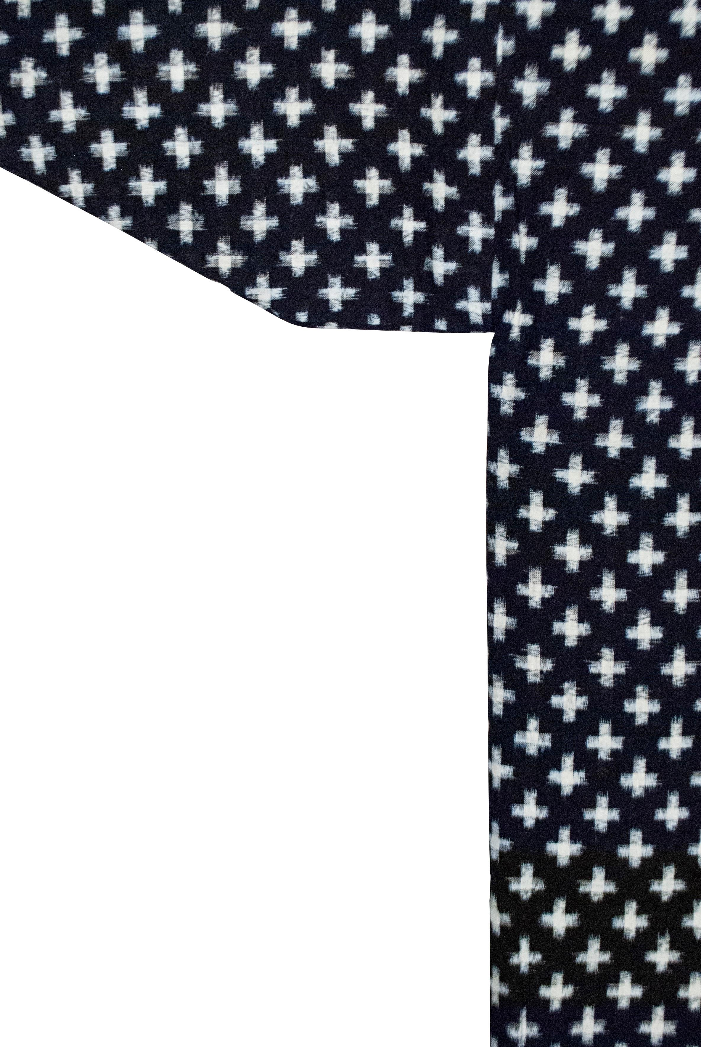 Antique Japanese Indigo-Dyed Double Ikat Kimono In Good Condition For Sale In Point Richmond, CA