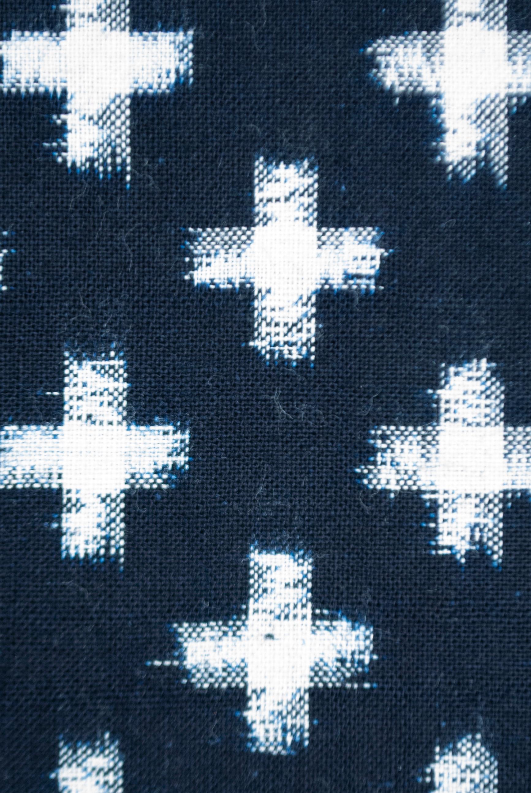 Antique Japanese Indigo-Dyed Double Ikat Kimono For Sale 1