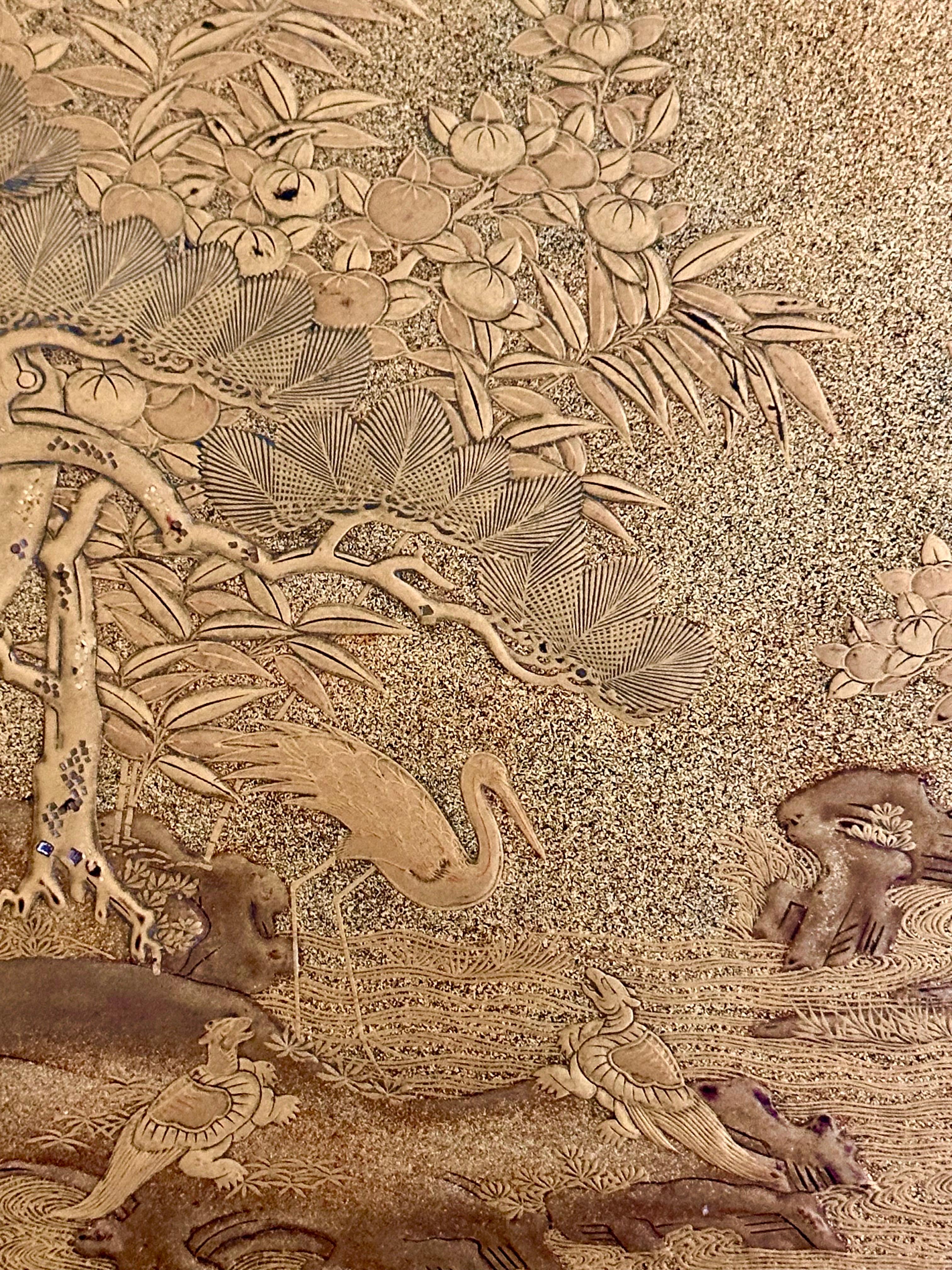 Antica scatola di lacca giapponese Ink Stone Maki-e Suzuribako Edo Provenienza in vendita 4