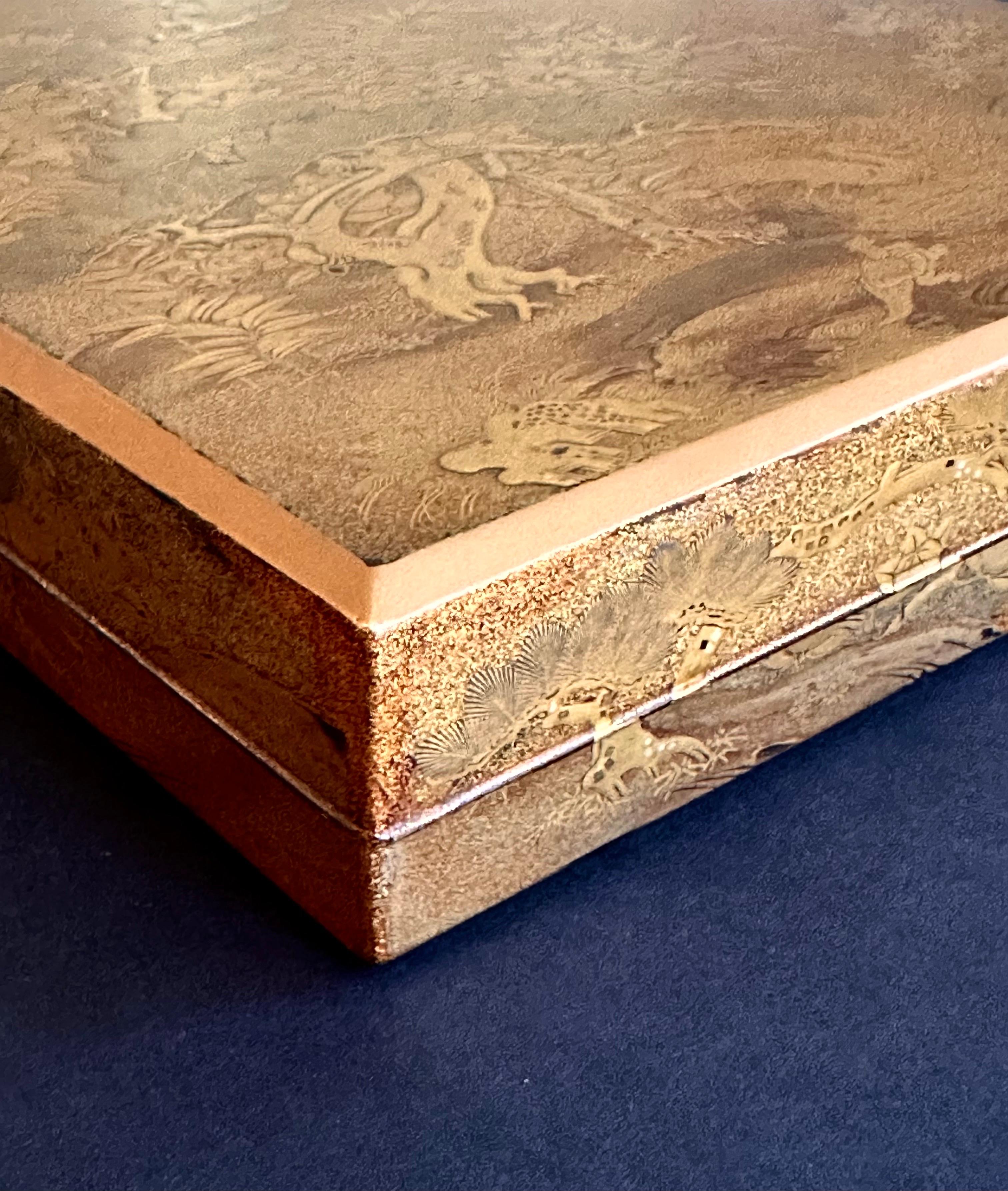 Antica scatola di lacca giapponese Ink Stone Maki-e Suzuribako Edo Provenienza in vendita 11