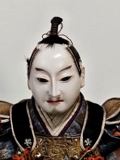 Antique A Japanese Musha Ningyo Samurai Doll, Edo/Meiji