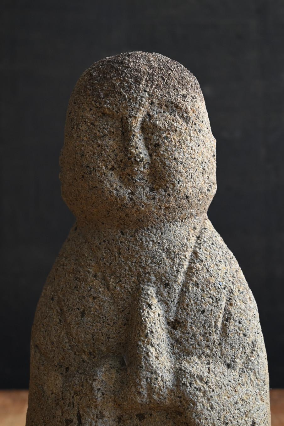 Granite Antique Japanese Jizo Bodhisattva Stone Buddha/Edo Period/Niigata Prefecture