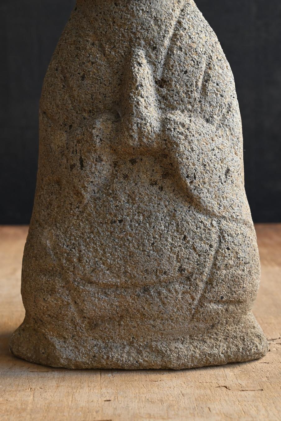 Antique Japanese Jizo Bodhisattva Stone Buddha/Edo Period/Niigata Prefecture 1