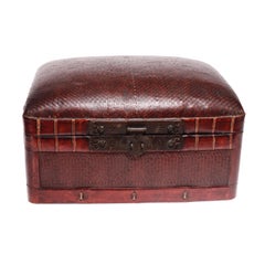 Antique Japanese Karamono Style Hinged Hitsu for Kimono Storage