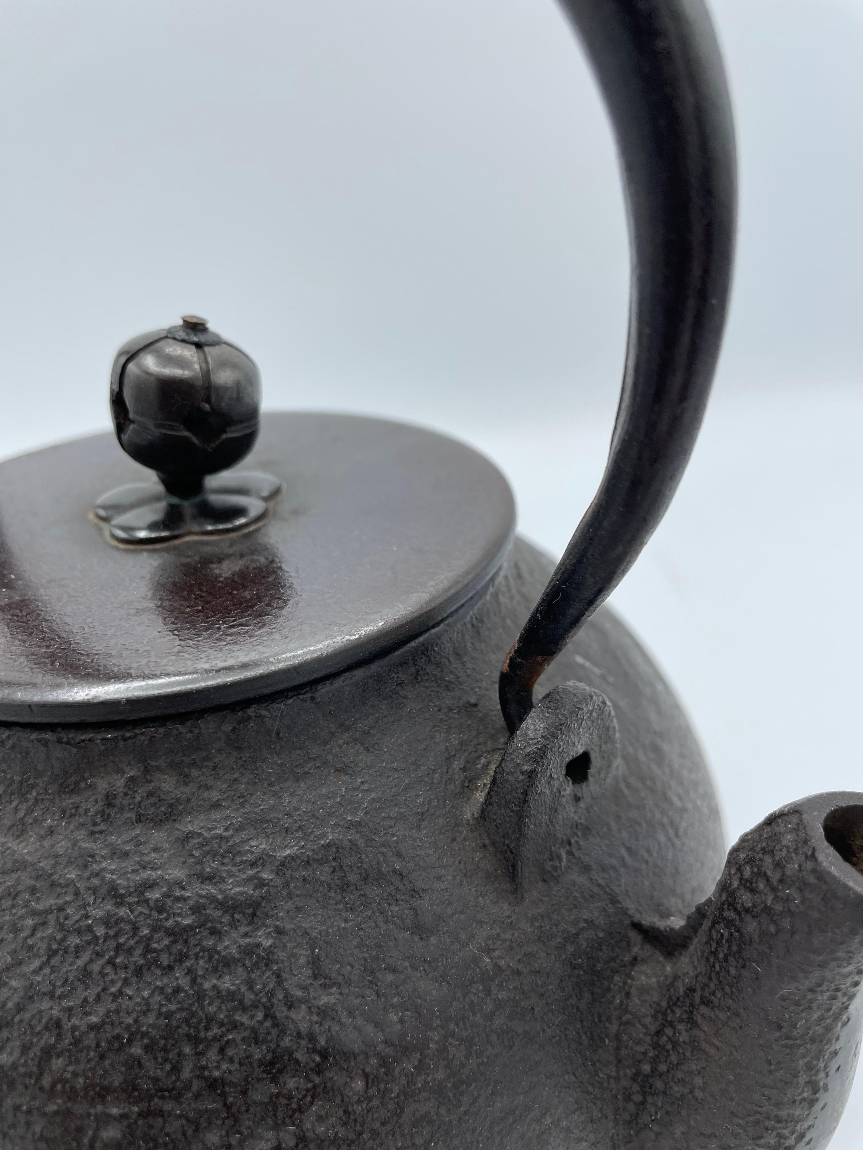 Antique Japanese Kettle with Iron Tetsubin 1930s 6