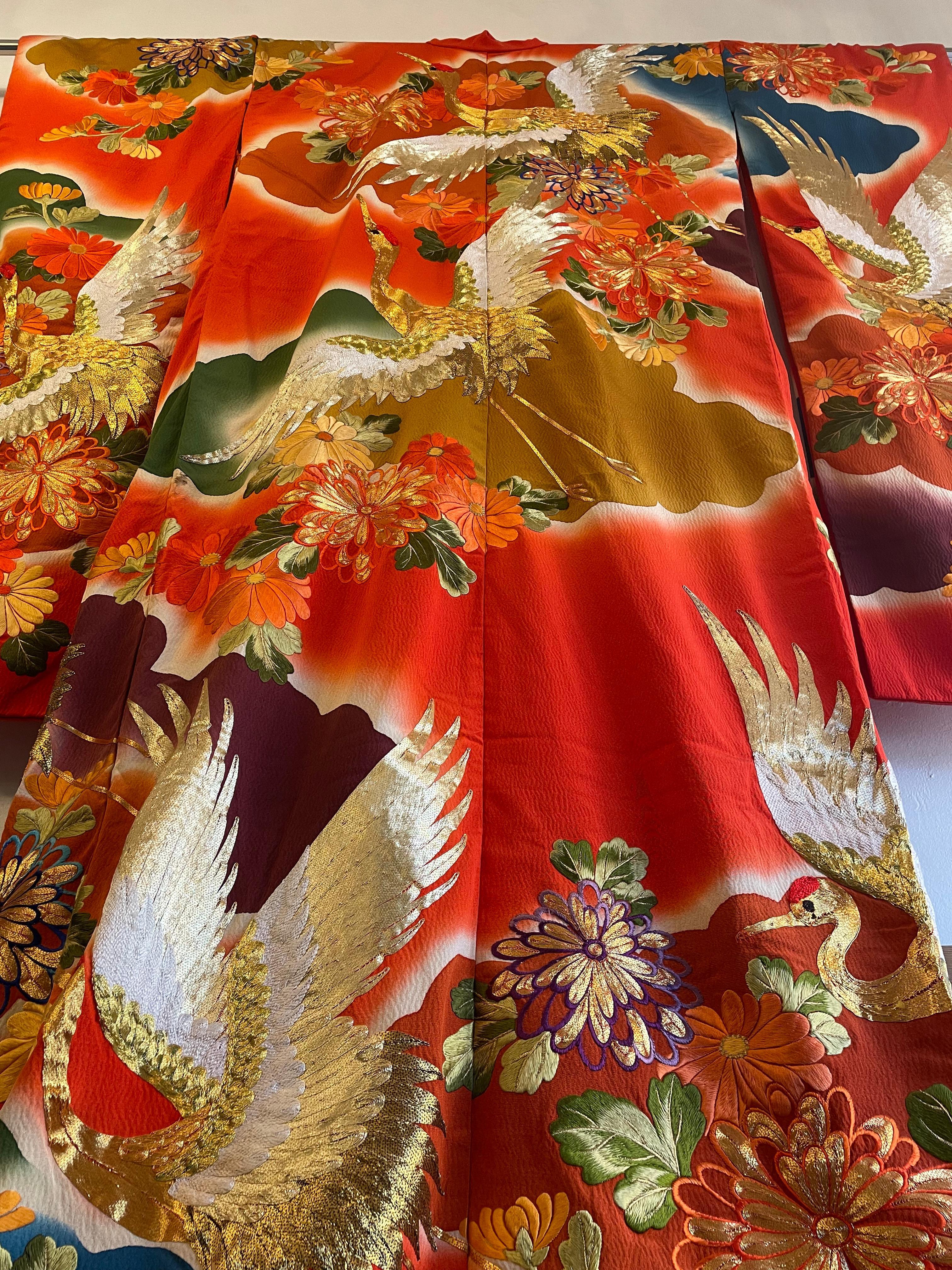 Showa Antique Japanese Kimono 'Uchikake' for Wedding, 1970s For Sale