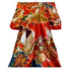 Retro Japanese Kimono 'Uchikake' for Wedding, 1970s