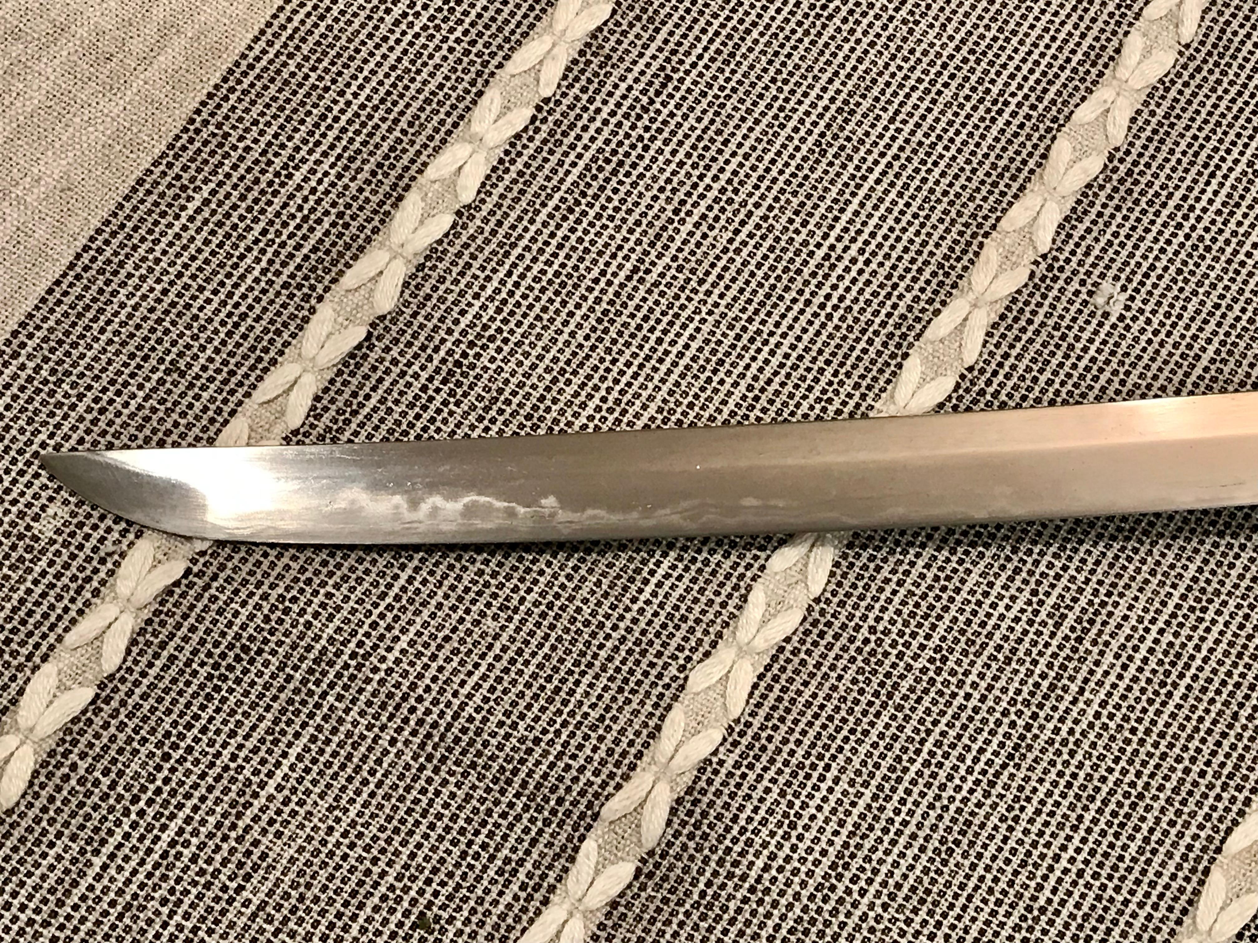 Antikes japanisches Koto Wakizashi- Schwert aus Koto (Stahl) im Angebot