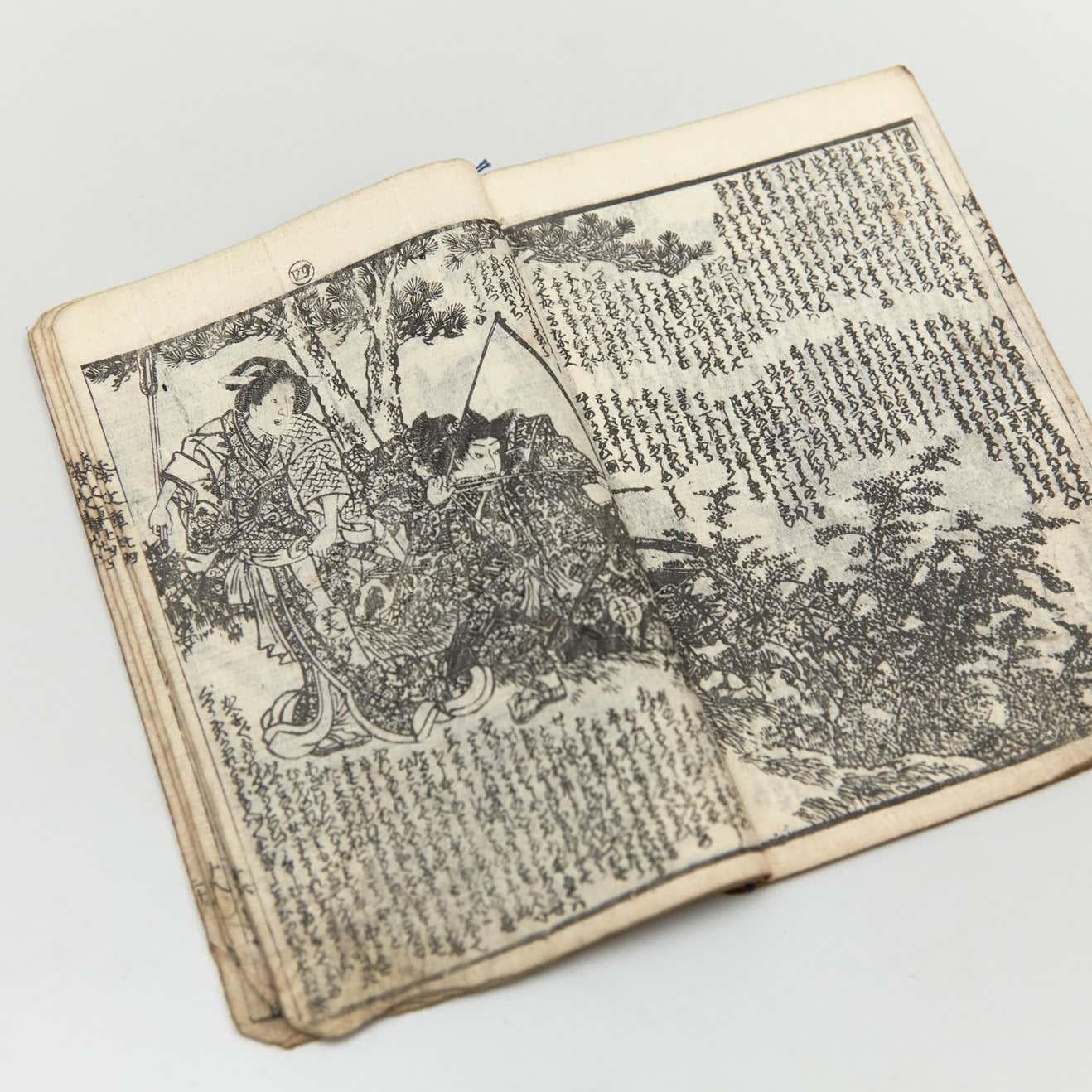Livre japonais ancien Kusazoshi Période Edo, vers 1860 en vente 5