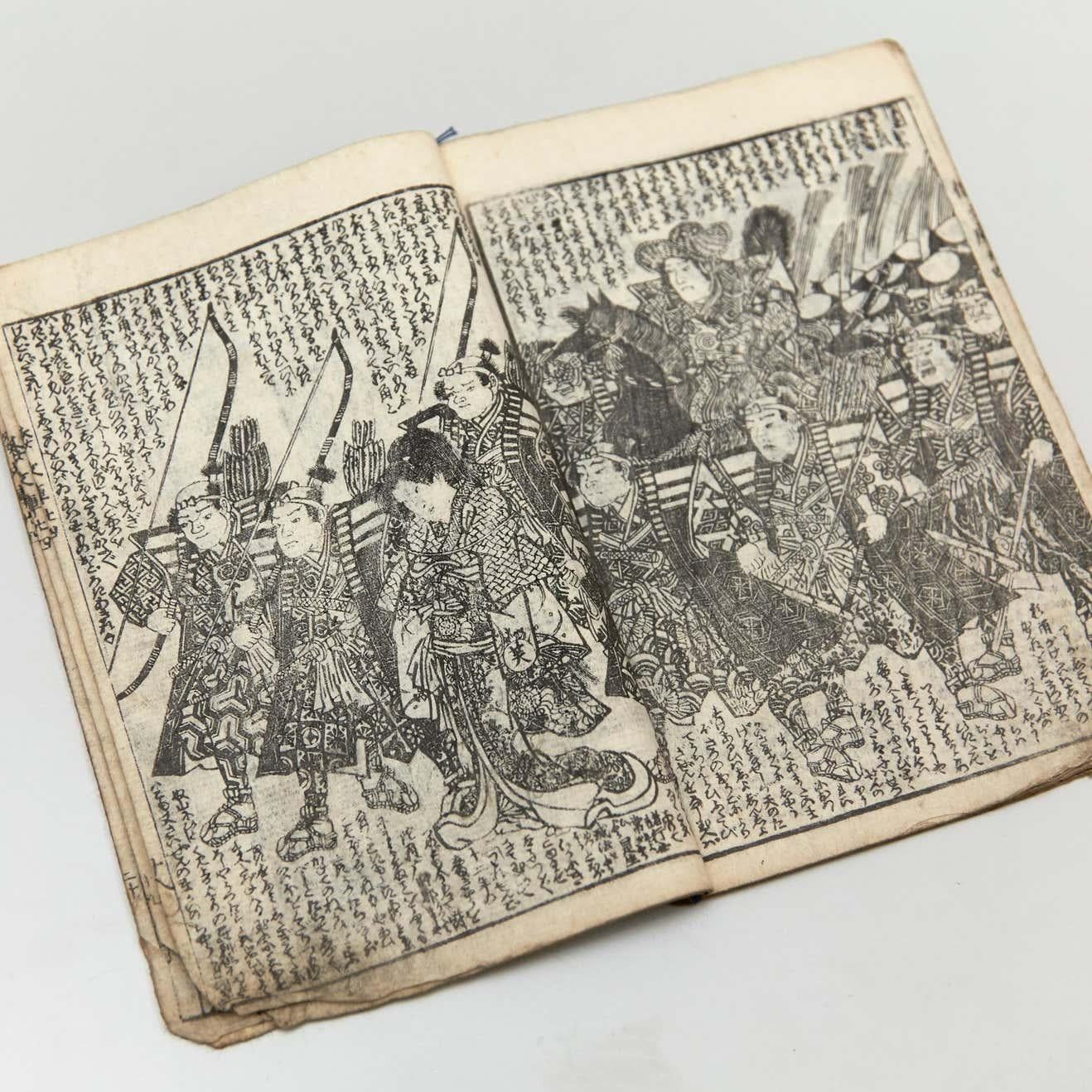 Antikes japanisches Kusazoshi-Buch Edo-Zeit, um 1860 im Angebot 10